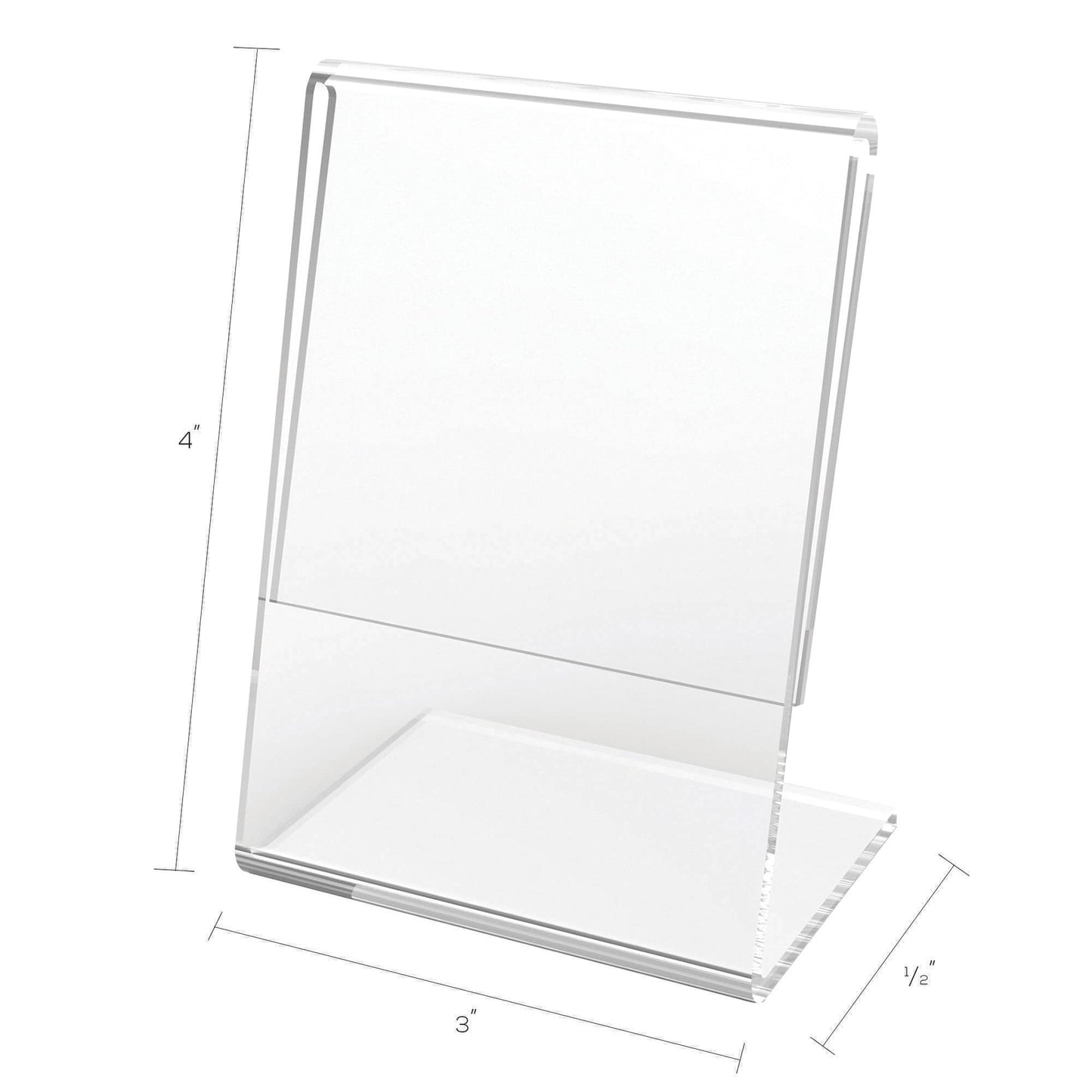Deflecto� Mini Tabletop Sign Holder, 4 1/8"H x 3"W x 1 5/8"D, Clear, Pack of 10