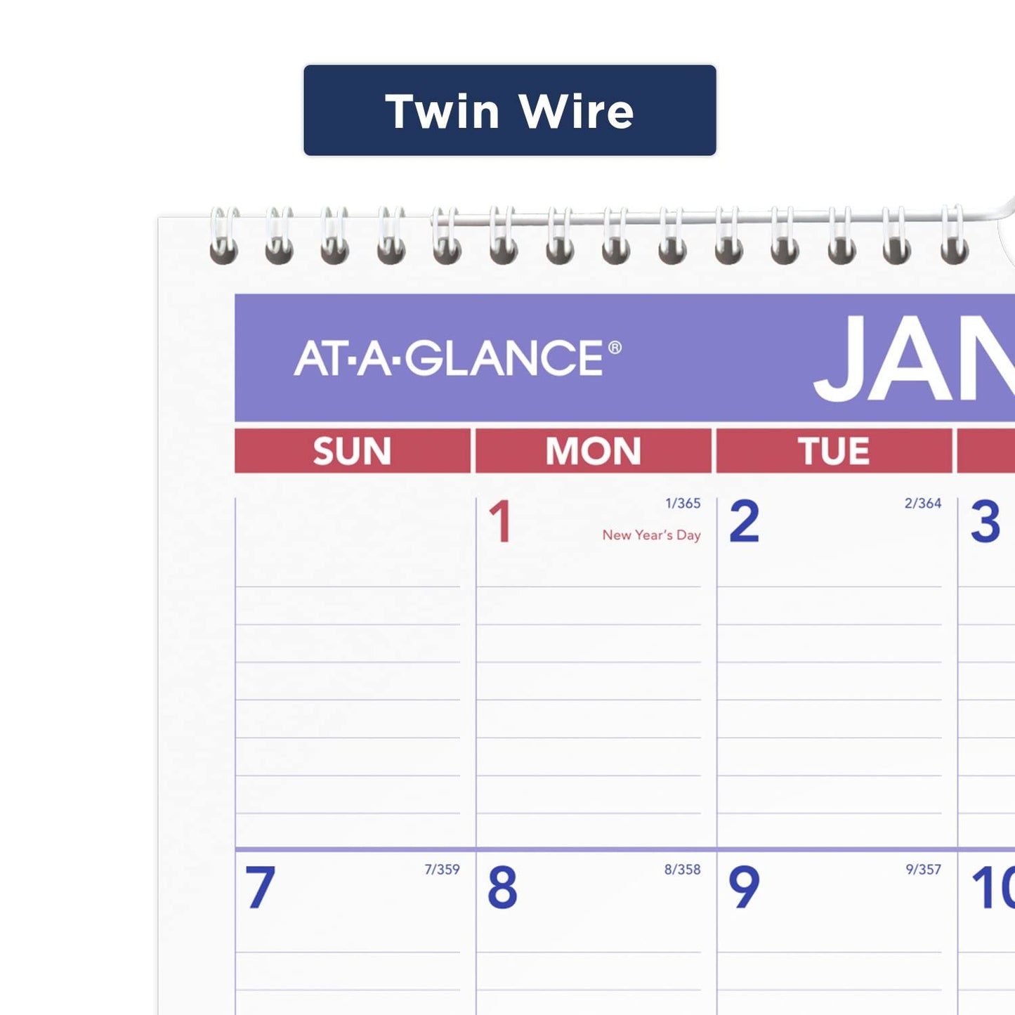 AT-A-GLANCE 2024 Wall Calendar, 12" x 17", Medium Tall, Spiral Bound, Monthly (PM22824)