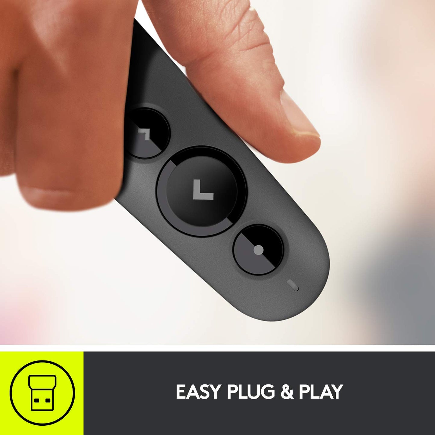 Logitech R500s Laser Presentation Remote Clicker with Dual Connectivity