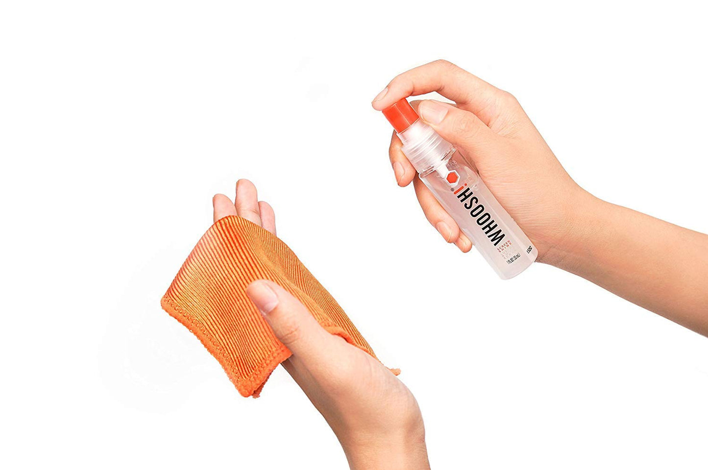WHOOSH! Award-Wining Screen Cleaning – Safe for all screens – Smartphones, iPads, Eyeglasses, Kindle, LED, LCD & TVs – Includes 1 unit of 100 ml/3.4 fl oz +1 Premium Microfiber Cloth