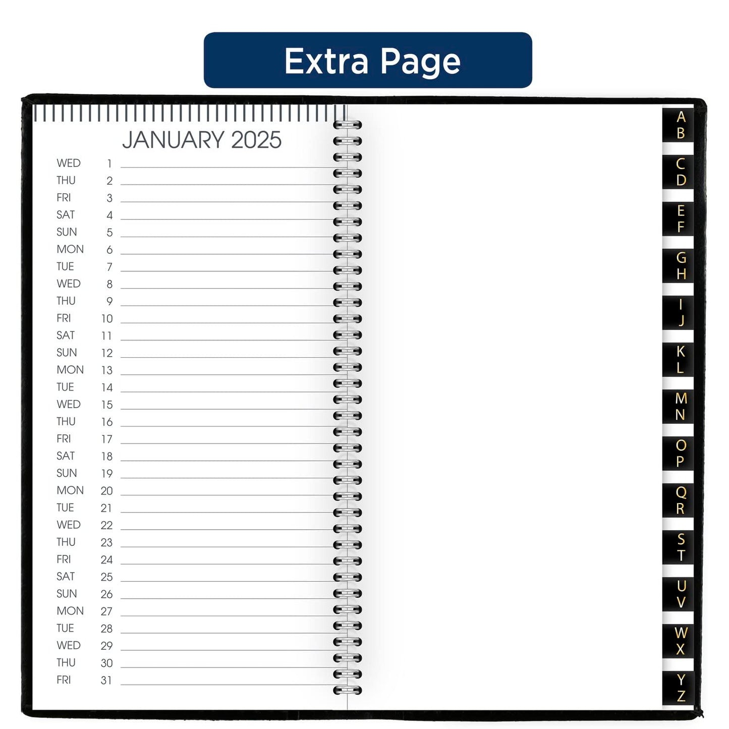 AT-A-GLANCE 2024 Refillable Weekly Appointment Book Planner, 3-1/4" x 6-1/4", Pocket Size, Black (700080524)