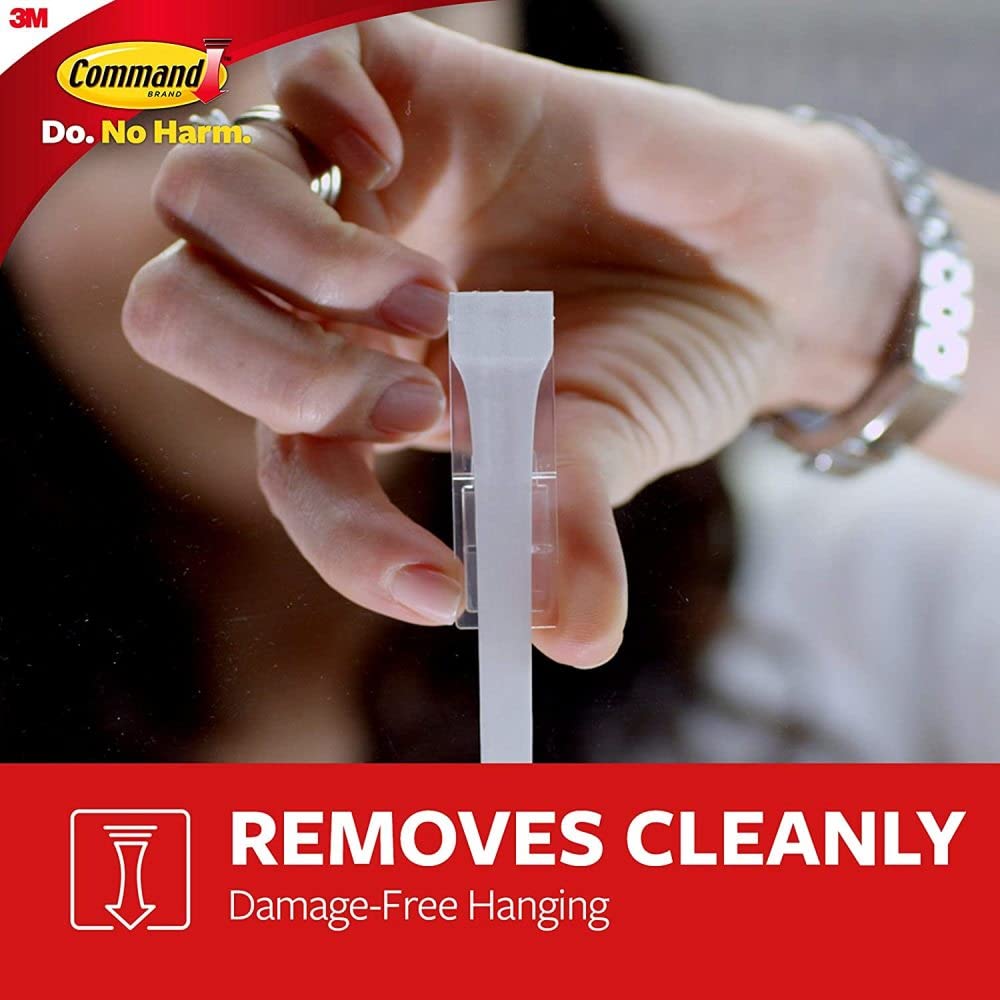 Command Medium Wire Hooks, Damage Free Hanging Wall Hooks with Adhesive Strips, No Tools Wall Hooks for Hanging Decorations in Living Spaces, 7 White Hooks and 12 Command Strips