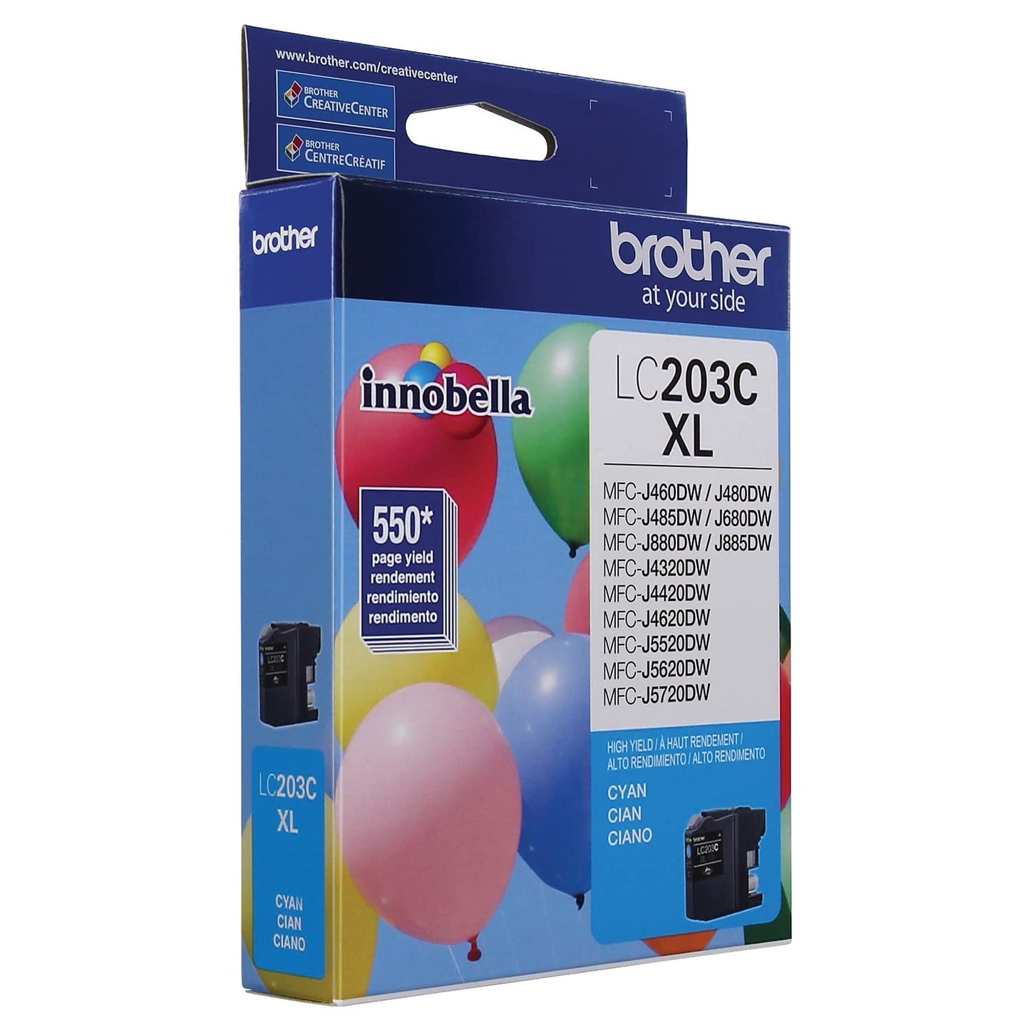 Brother Printer LC203C High Yield Ink Cartridge, Cyan