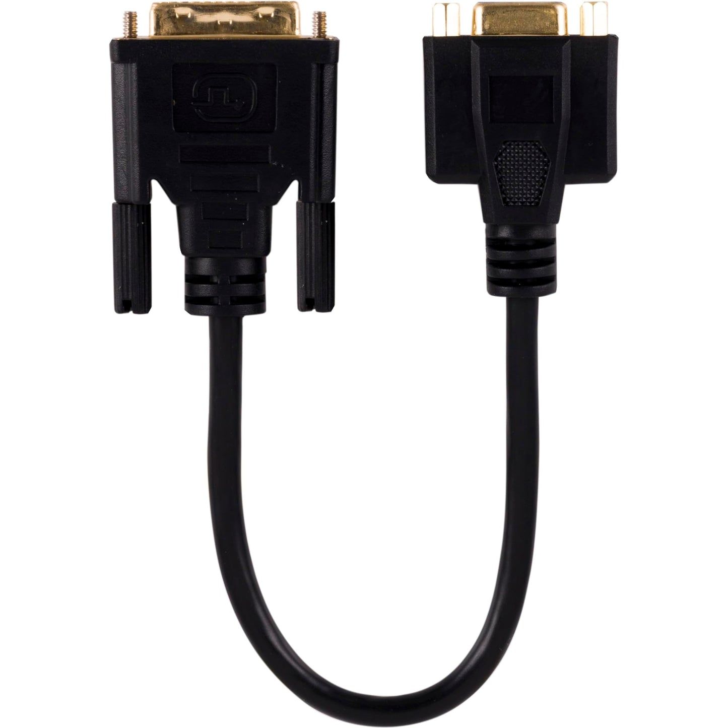 ATIVA® DVI to VGA Pigtail Adapter, DVI-I Male to VGA Female, Video Only, Black
