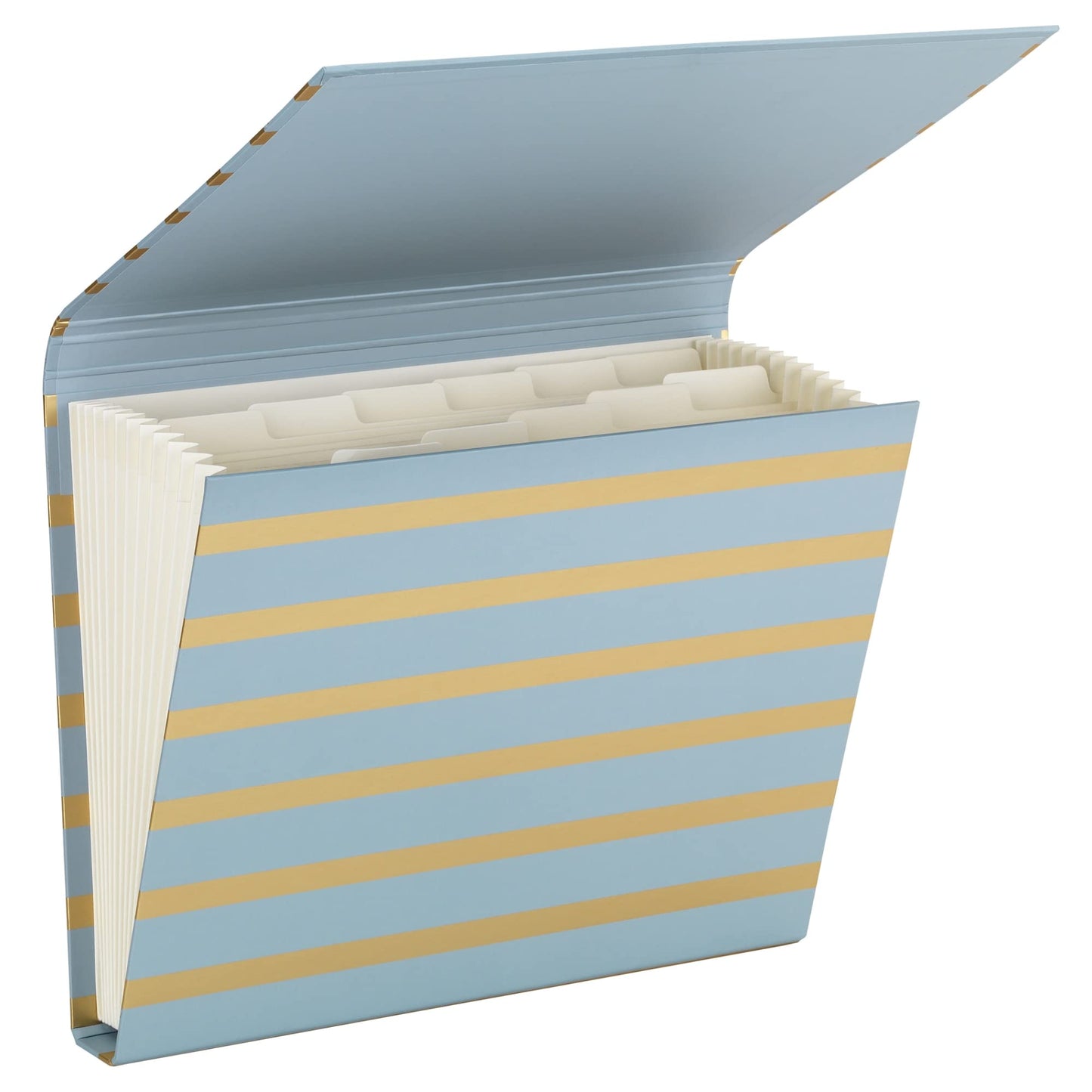 Office Depot� Brand Paper Expanding File Folder, 13 Pocket, Expansion 13", 8 1/2" x 11", Letter, Mint/Gold, Pack of 1