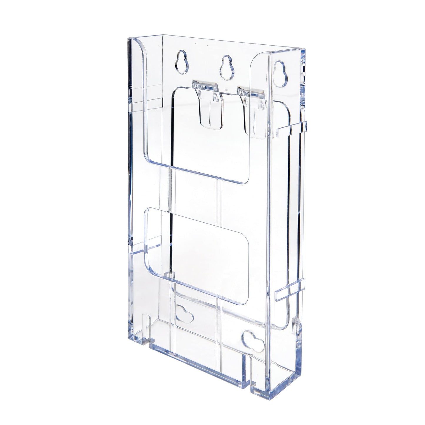 Deflecto® Lit Loc® Interlocking Leaflet Literature Display, 8"H x 4 3/8"W x 1 1/4"D, Clear