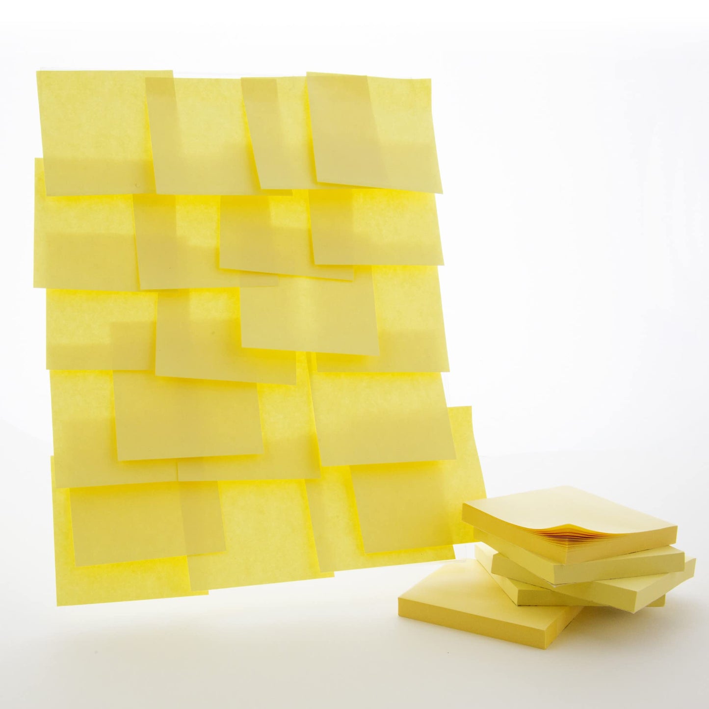 BAZIC Sticky Notes 3x3 Canary Yellow Colors Post Stickies Self Stick Note, Colorful Adhesive Memo Pads, Recyclable (100 Sheets/Pack), 1-Pack