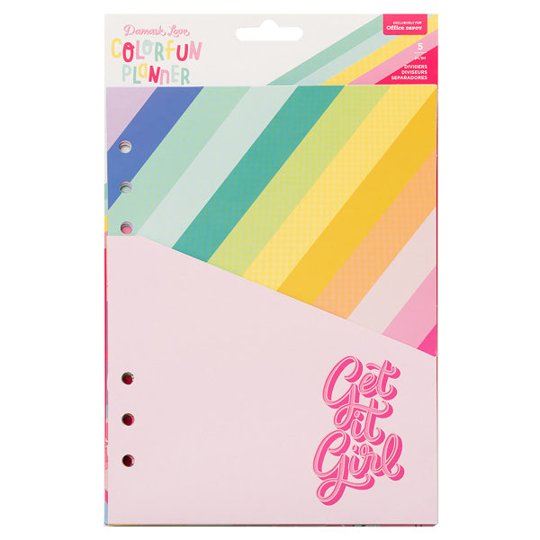 American Crafts Damask Love Colorfun Planner Dividers 6x8 (5 Divider)