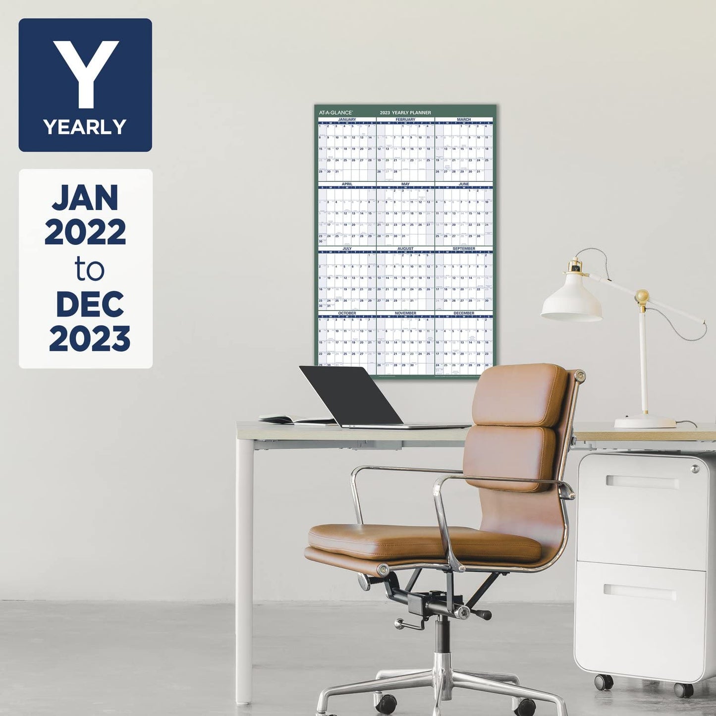 AT-A-GLANCE 2022-2023 Erasable Calendar, Dry Erase Wall Planner, 24" x 36", Large, Academic & Regular Year, Double Sided, Vertical (PM210S28)