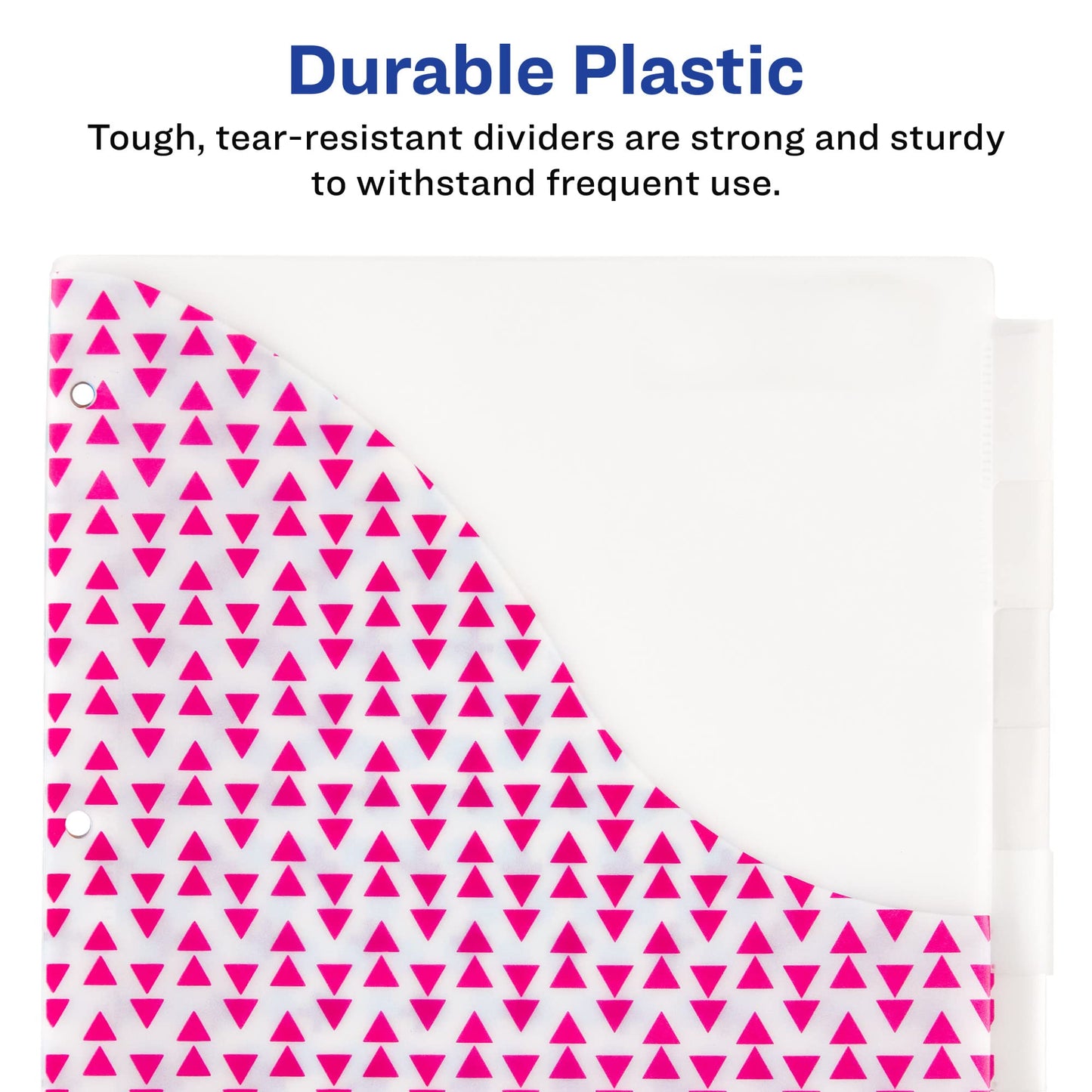 Avery Dividers for 3 Ring Binders, 8 Tab Binder Dividers, Plastic Binder Dividers with Pockets, Insertable Big Tabs, Vibrant Geometric Patterns, Works with Sheet Protectors, 1 Set (07709)