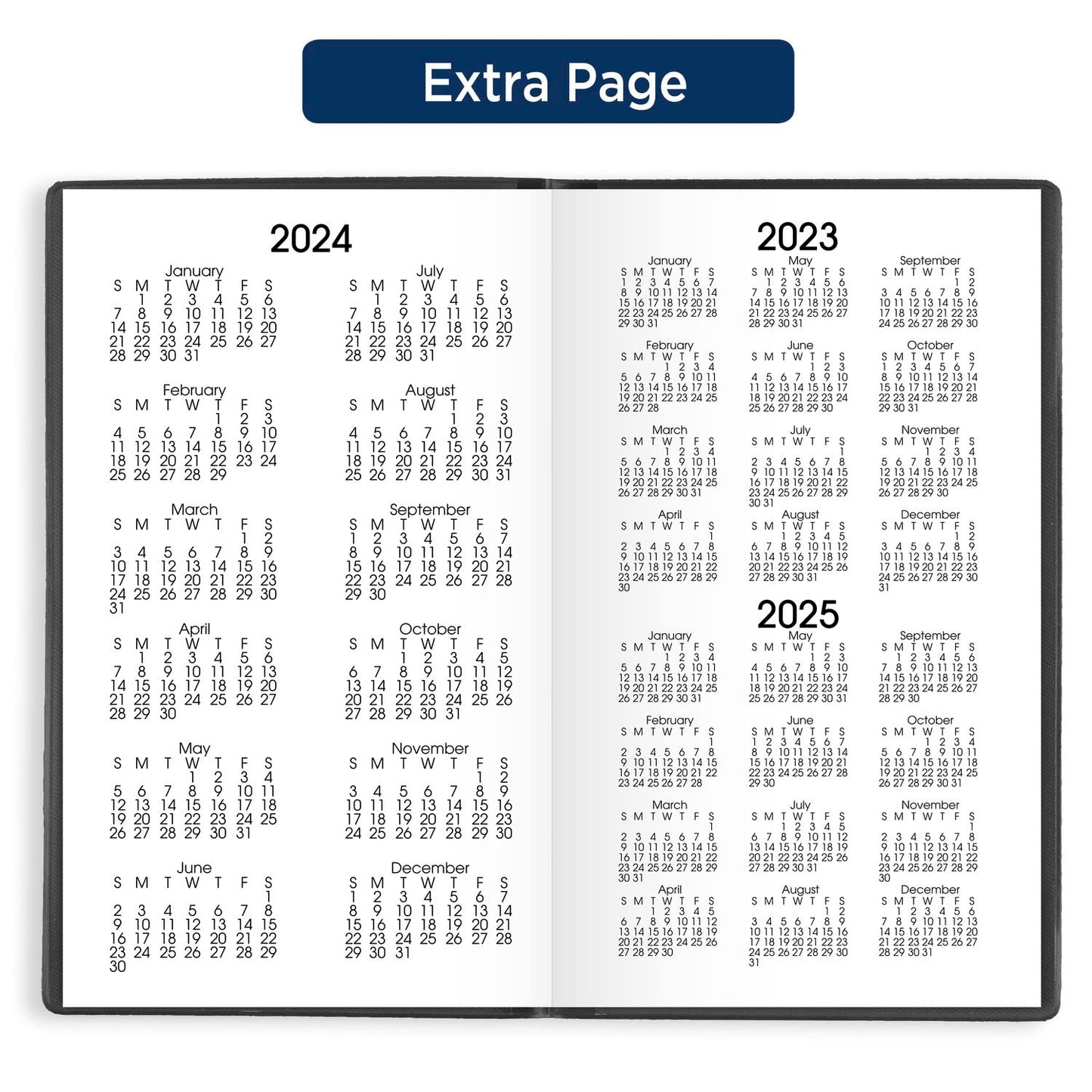AT-A-GLANCE 2024 Monthly Planner, DayMinder, 3-1/2" x 6", Pocket Size, Black (SK530024)