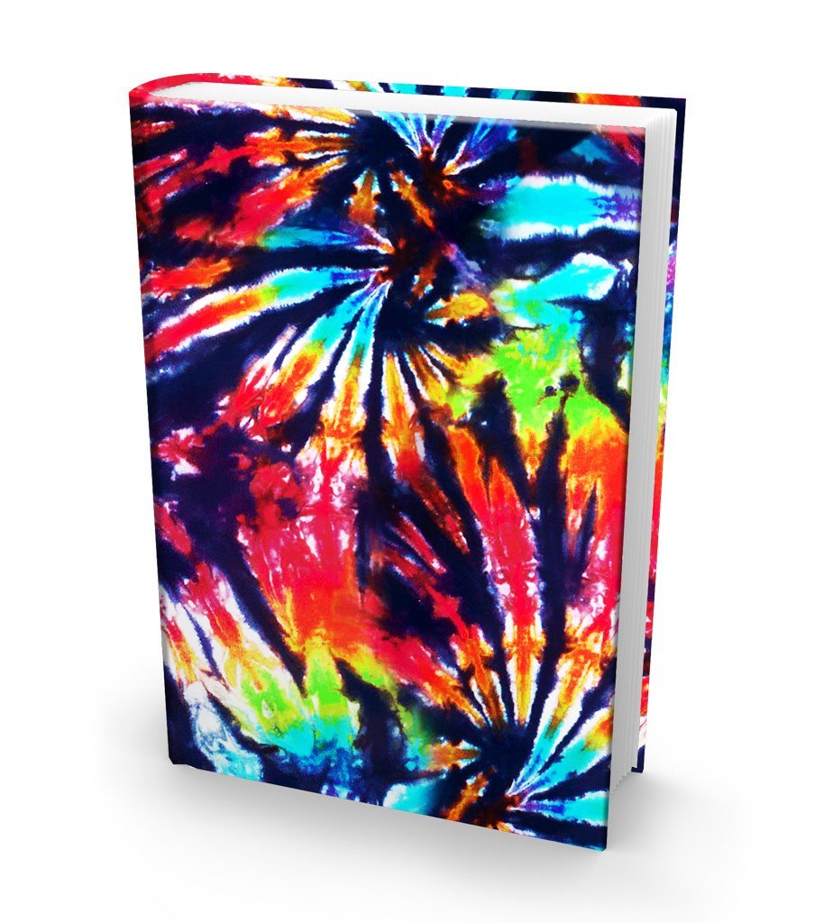 Book Sox Stretchable Book Cover: Jumbo Tie Dye Print. Fits Most Hardcover Textbooks up to 9" x 11". Adhesive-Free, Nylon Fabric School Book Protector. Easy to Put On. Washable & Reusable Jacket.
