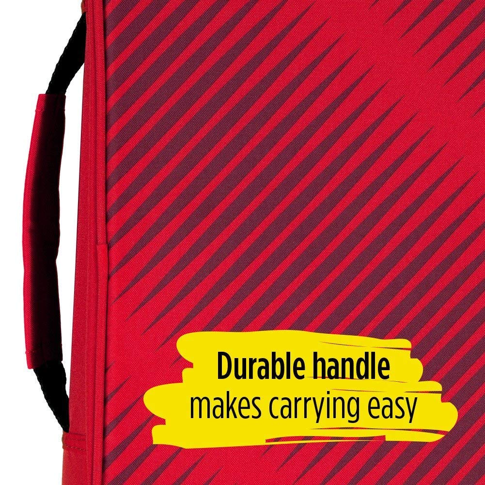 Five Star 2 Inch Zipper Binder, 3 Ring Binder, 6-Pocket Expanding File, Durable, Red (72184)