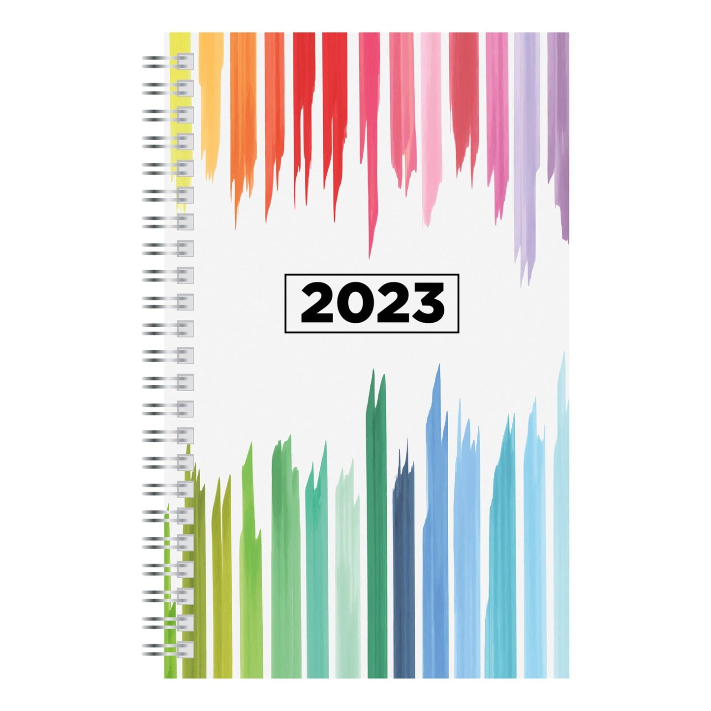 Office Depot� Brand Weekly/Monthly Planner, 5" x 8", Color Wheel, January to December 2023, OD23-SPR-095