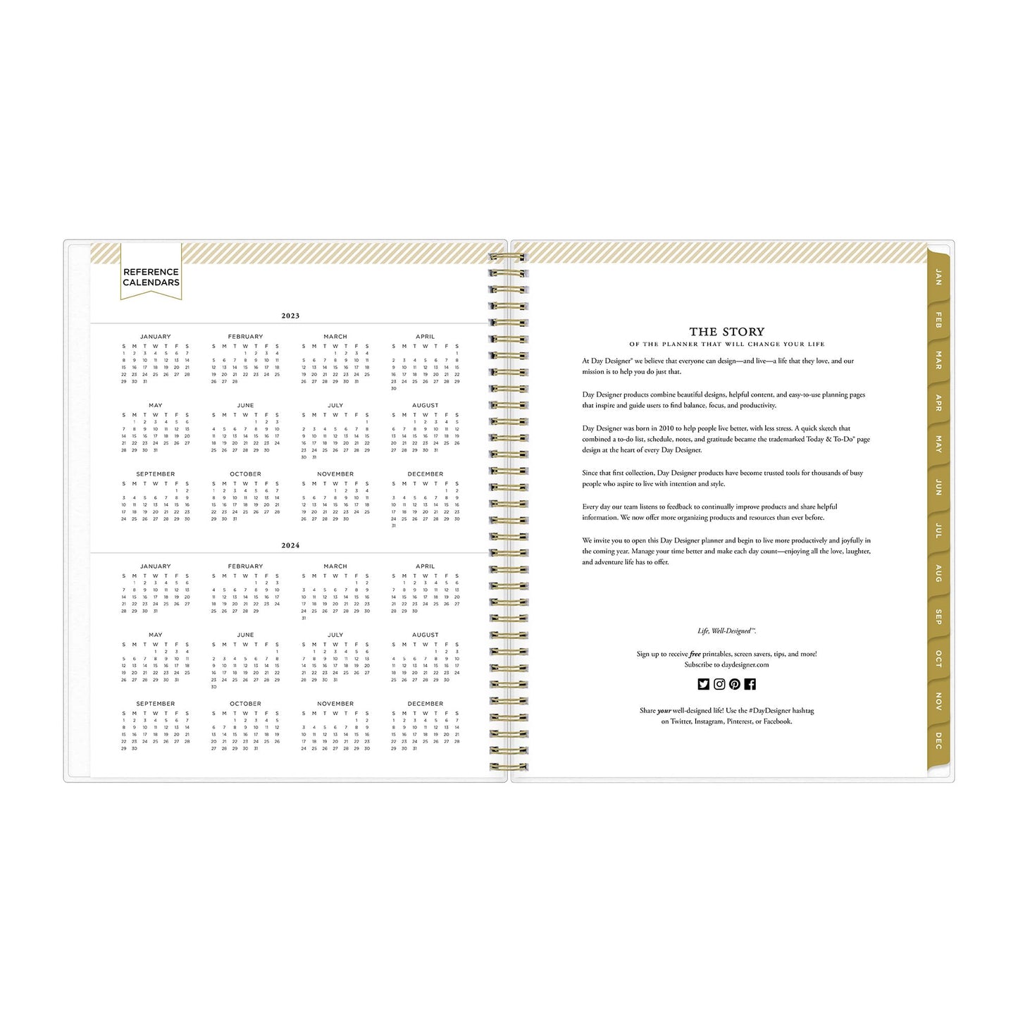 Day Designer Weekly/Monthly Planning Calendar, 8-1/2" x 11", Romance Black Frosted, January To December 2023, 138794