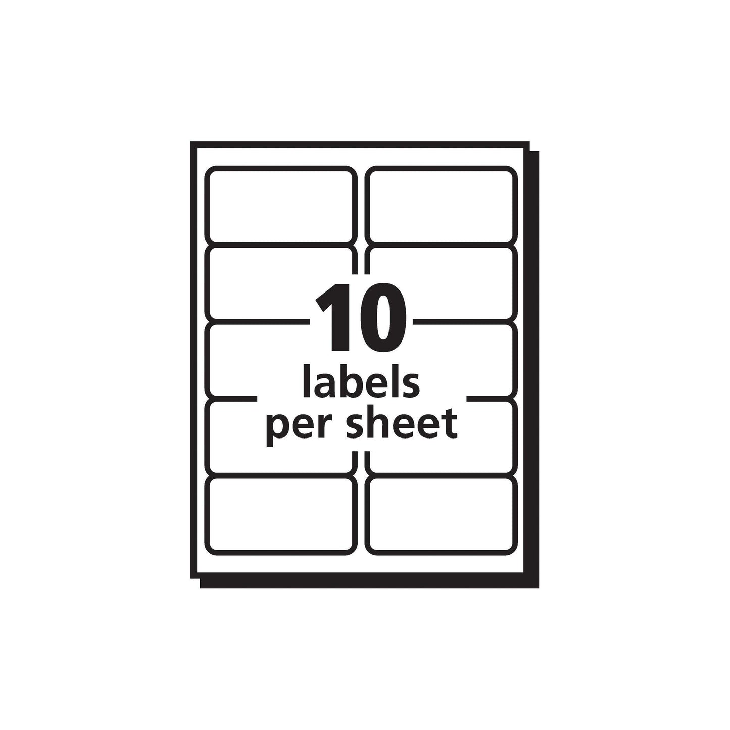 Avery Printable Shipping Labels with Sure Feed, 2" x 4", Matte Clear, 100 Blank Mailing Labels (18663)