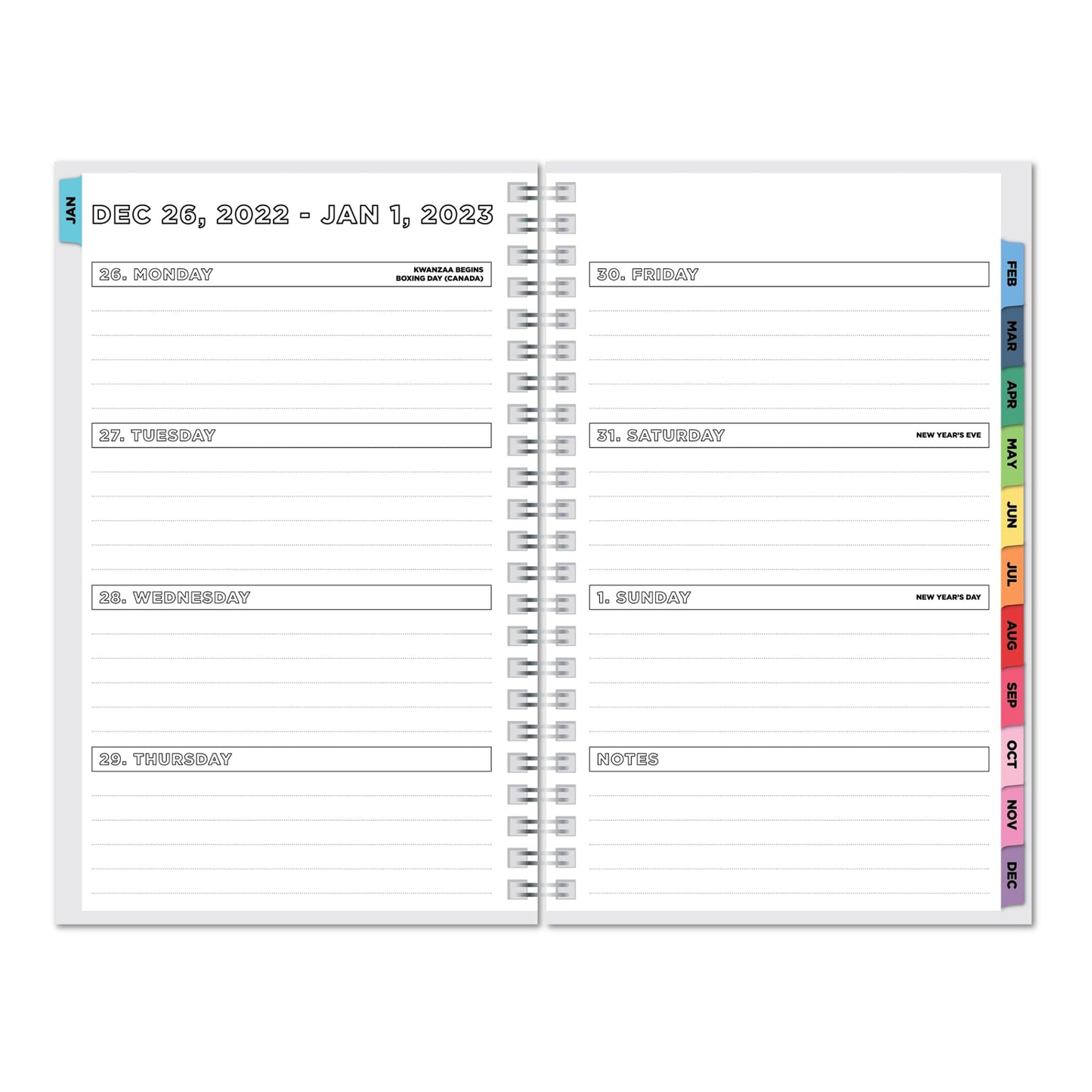 Office Depot� Brand Weekly/Monthly Planner, 5" x 8", Color Wheel, January to December 2023, OD23-SPR-095