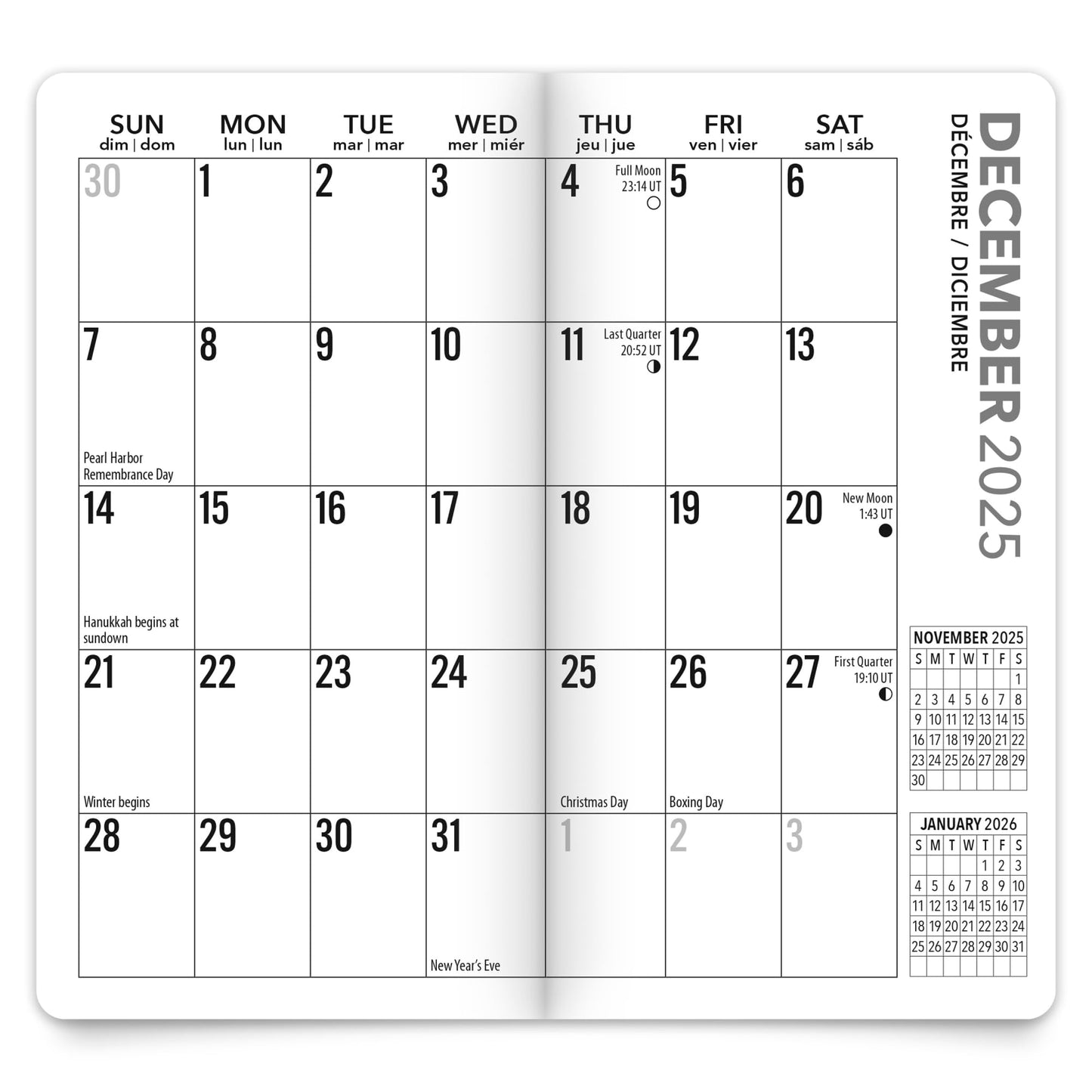 Brown Trout 2-Year Large Print Monthly Pocket Planner, 3-1/2" x 6-1/2", Big and Bright, January 2024 to December 2025