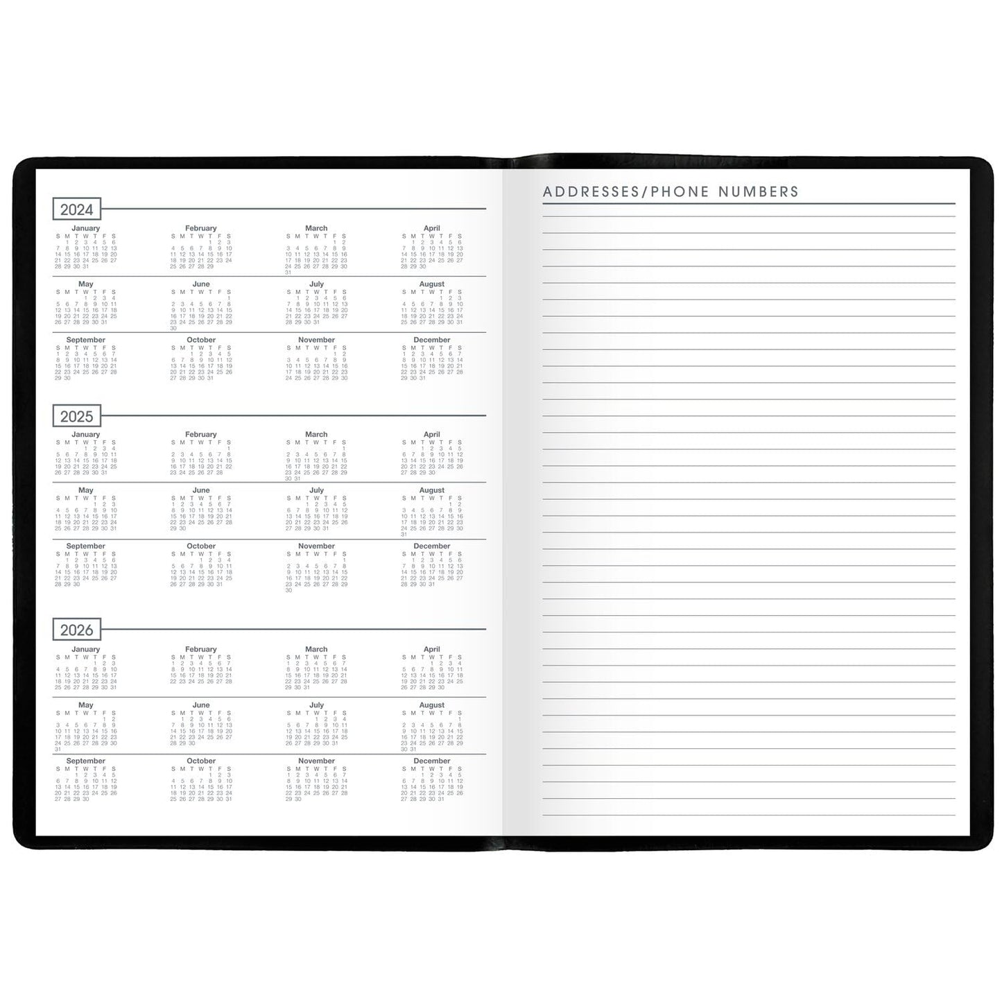 AT-A-GLANCE 2025 Planner, Monthly, 7" x 10", Large, Designer Cover, Black (704320525)