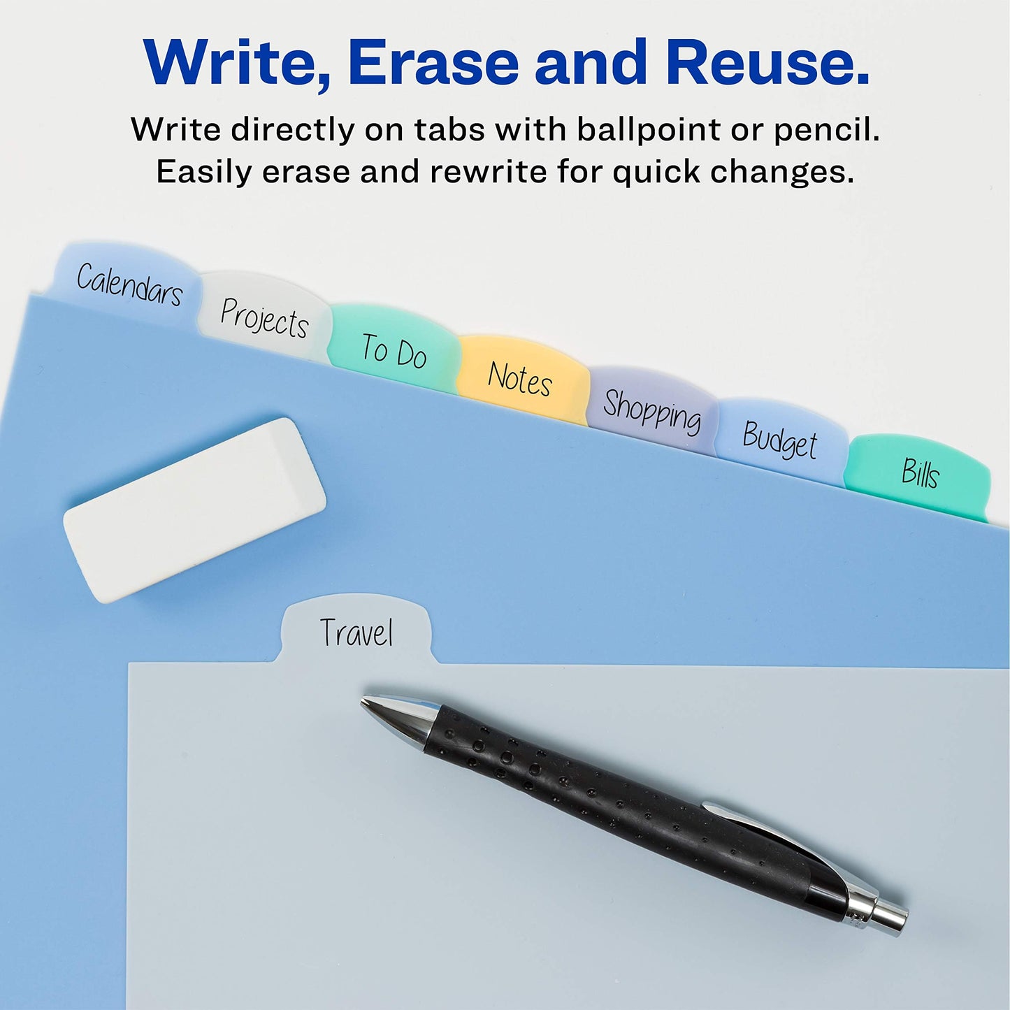Avery Big Tab Write & Erase Dividers, 8-Tab Set (16171)