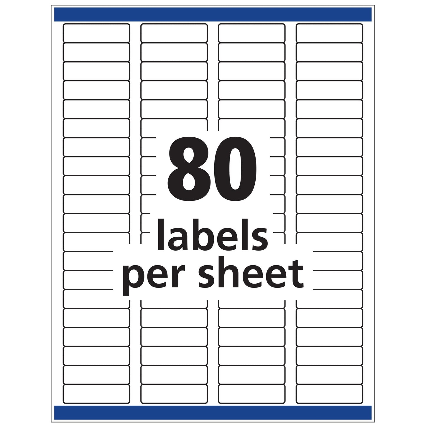 Avery Removable ID Labels, Sure Feed Technology, 0.5" x 1.75", 5 Packs (6467)