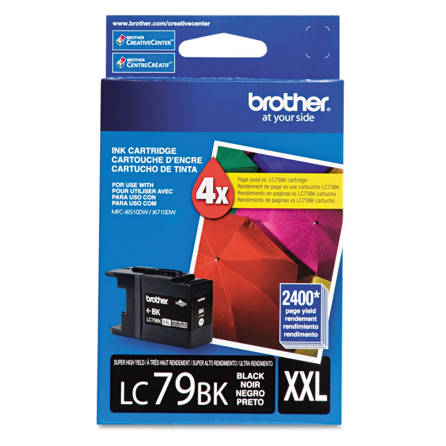 Brother Printer LC-79BK Super High Yield (XXL) Cartridge Ink - Retail Packaging-Black