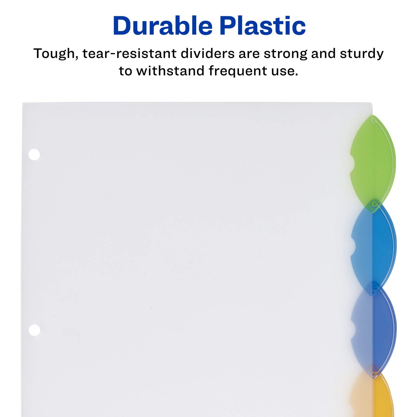 Avery 11200 Insertable Style Edge Tab Plastic Dividers, 5-Tab, Letter