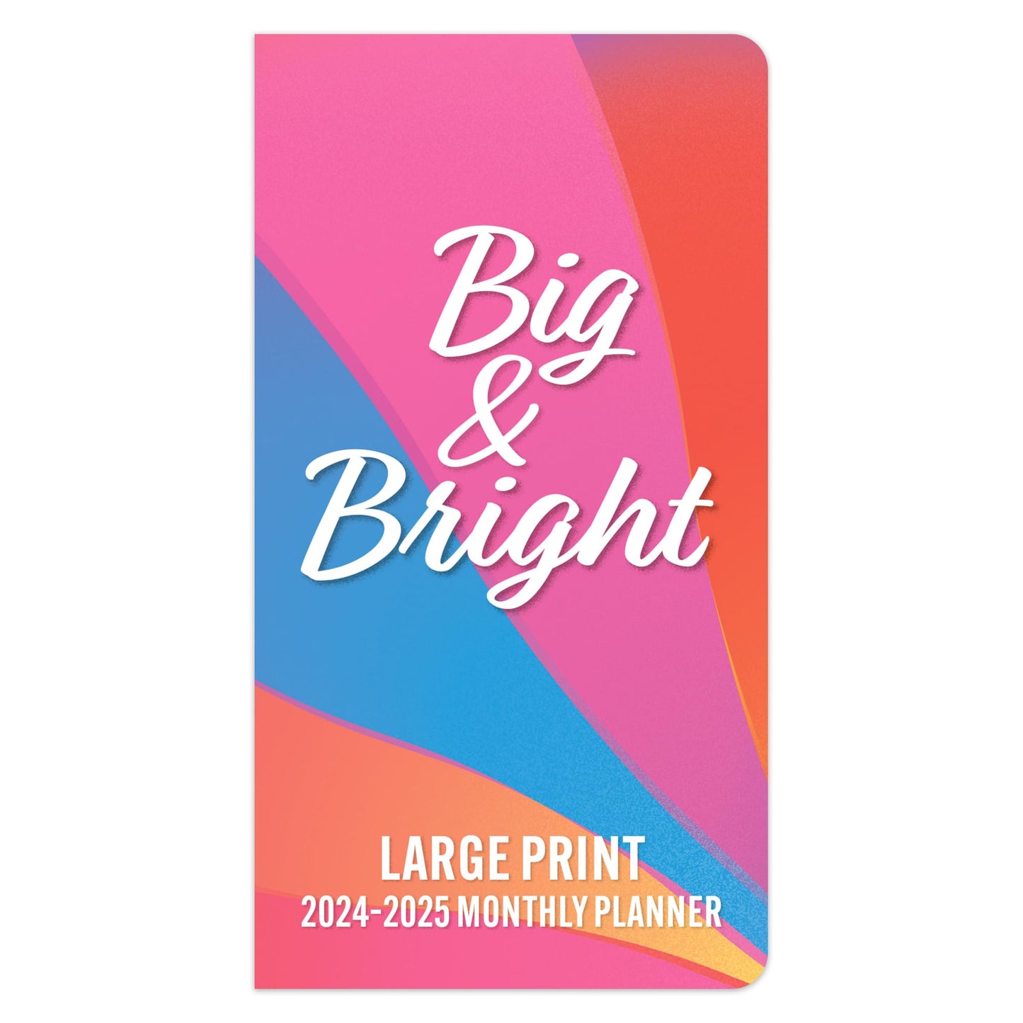 Brown Trout 2-Year Large Print Monthly Pocket Planner, 3-1/2" x 6-1/2", Big and Bright, January 2024 to December 2025