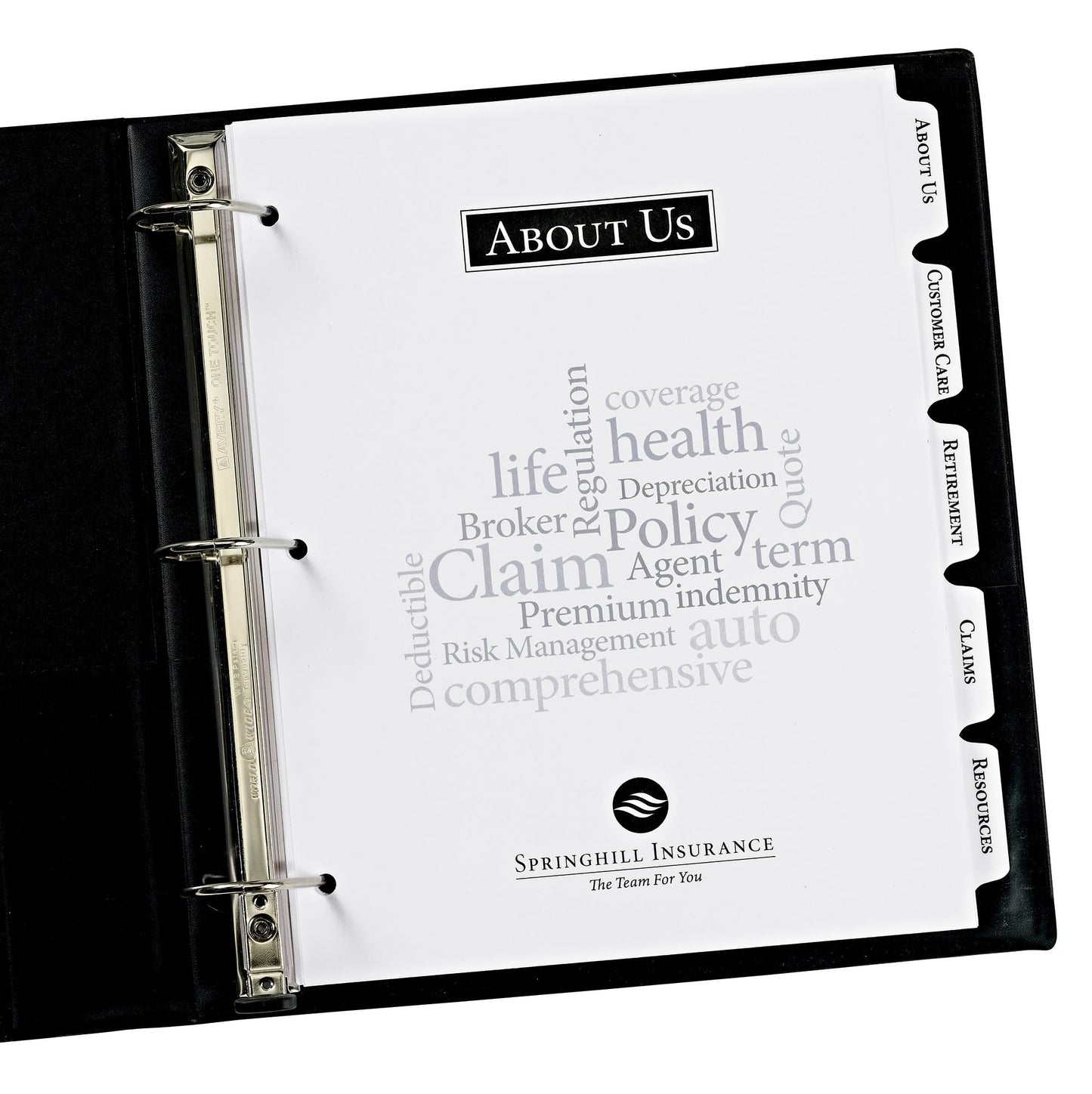 Avery 5-Tab Print-On Binder Dividers, White Tabs, 25 Sets (11517)