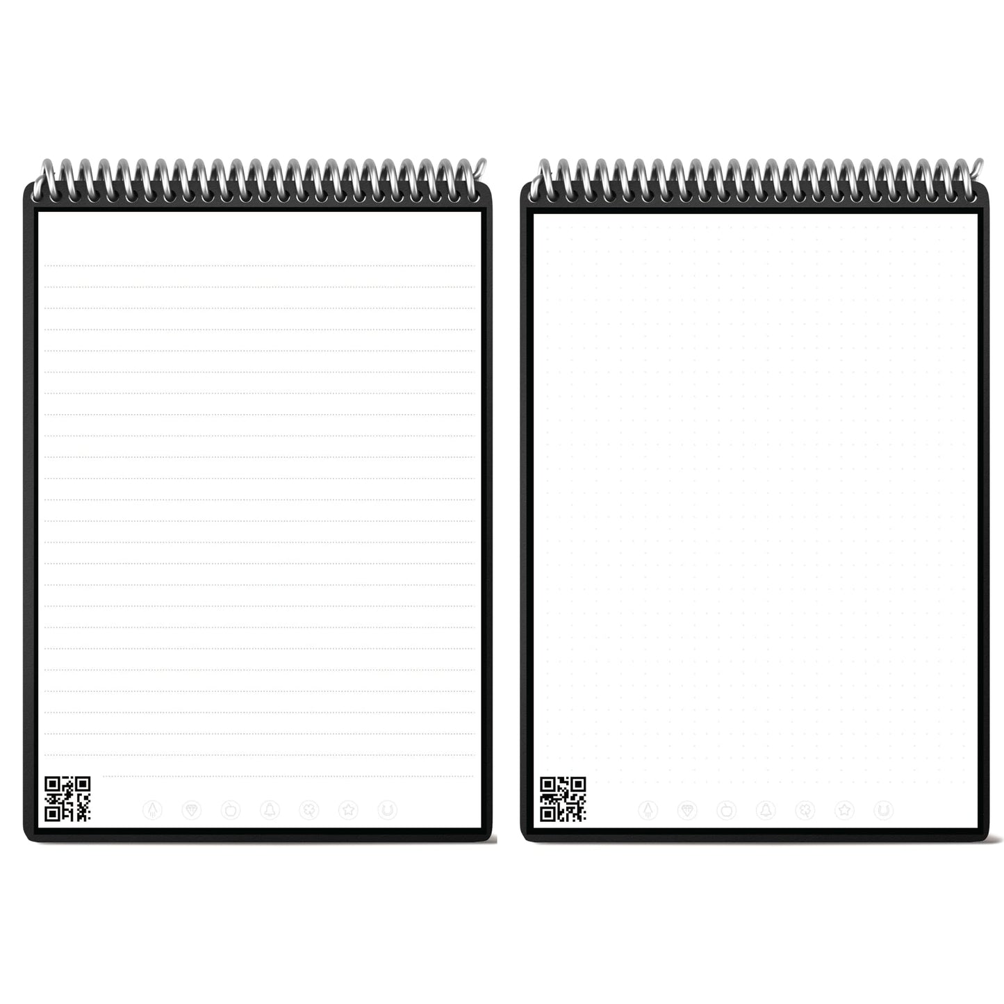 Rocketbook Flip Smart Reusable Letter Size Notepad, 8-1/2" x 11", 1 Subject, Dot-Grid and Line Ruled, 16 Sheets, Blue