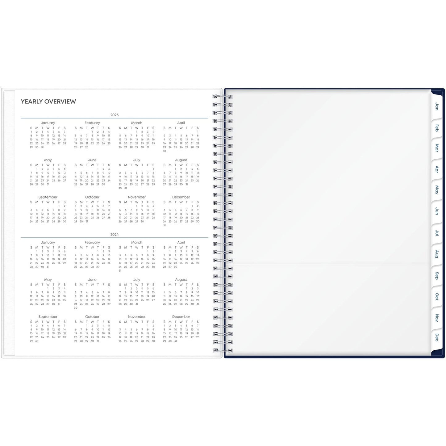 Blue Sky� Weekly/Monthly Planner, 8-1/2" x 11", Blue Marble Frosted, January To December 2023, 141244