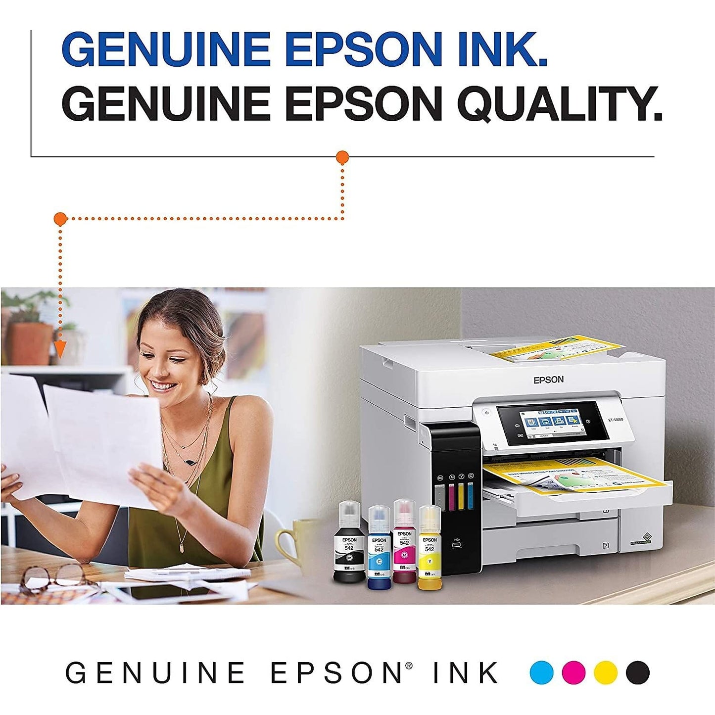 Epson 542 EcoTank Ink Ultra-high Capacity Bottle Magenta (T542320-S) Works with EcoTank Pro ET-5150, ET-5170, ET-5180, ET-5800, ET-5850, ET-5880, ET-16600, ET-16650