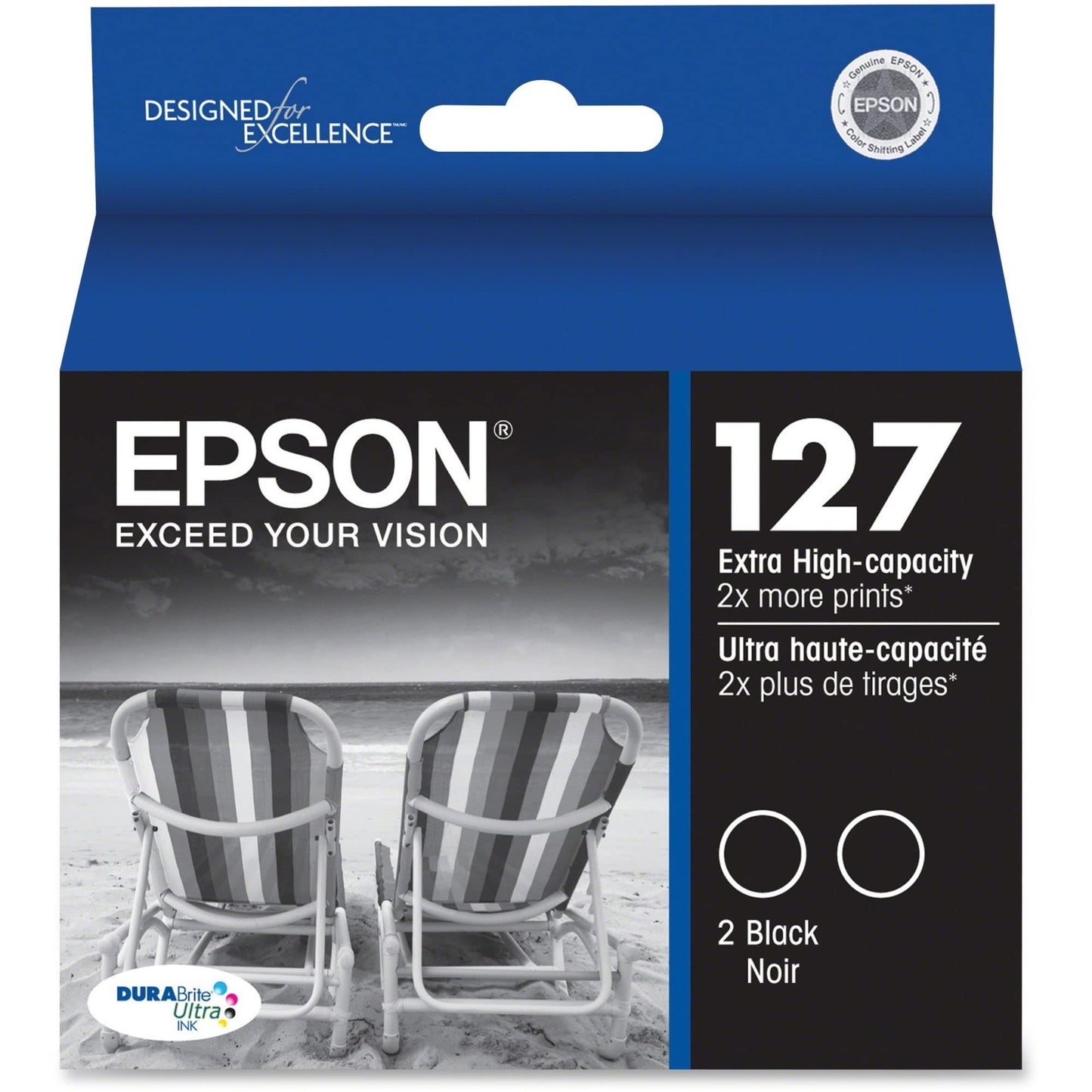 EPSON 127 DURABrite Ultra Ink Black Dual Cartridge Pack EXP 11.2023