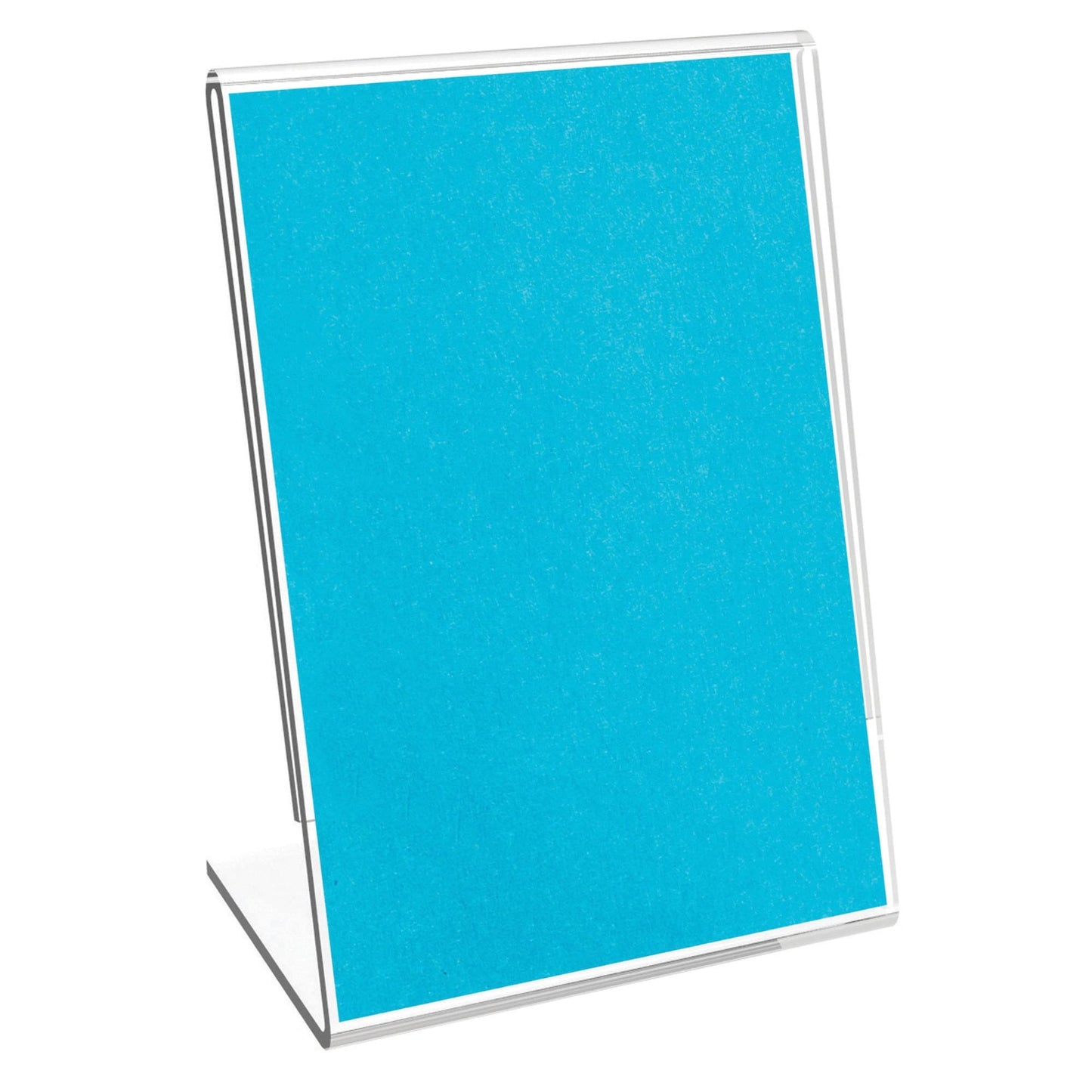 Deflecto� Mini Tabletop Sign Holder, 4 1/8"H x 3"W x 1 5/8"D, Clear, Pack of 10