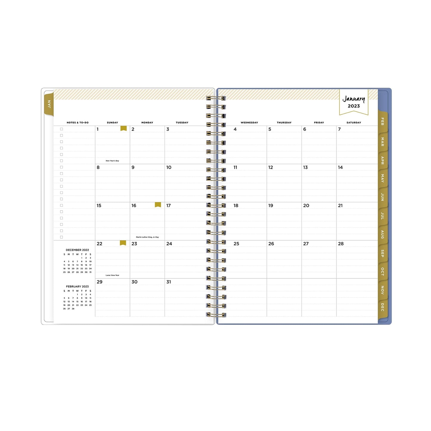 Day Designer Weekly/Monthly Planning Calendar, 5-7/8" x 8-5/8", Perfectly Paisley Blue, January to December 2023, 138790