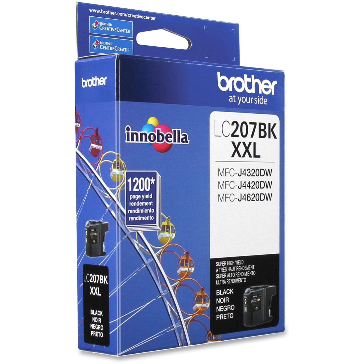 Brother Printer LC207BK Super High Yield Ink Cartridge, Black