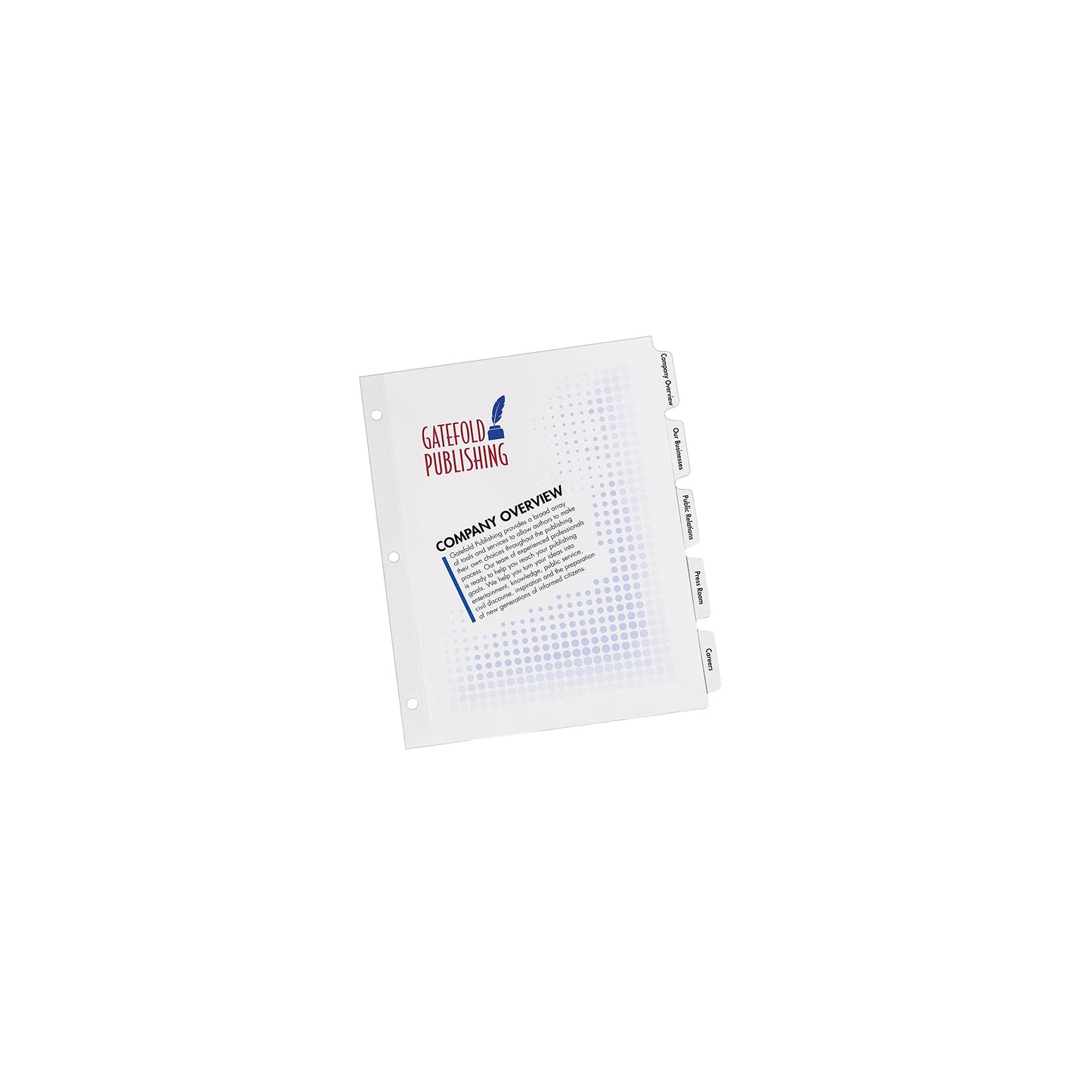 Avery 5-Tab Print-On Binder Dividers, White Tabs, 25 Sets (11517)