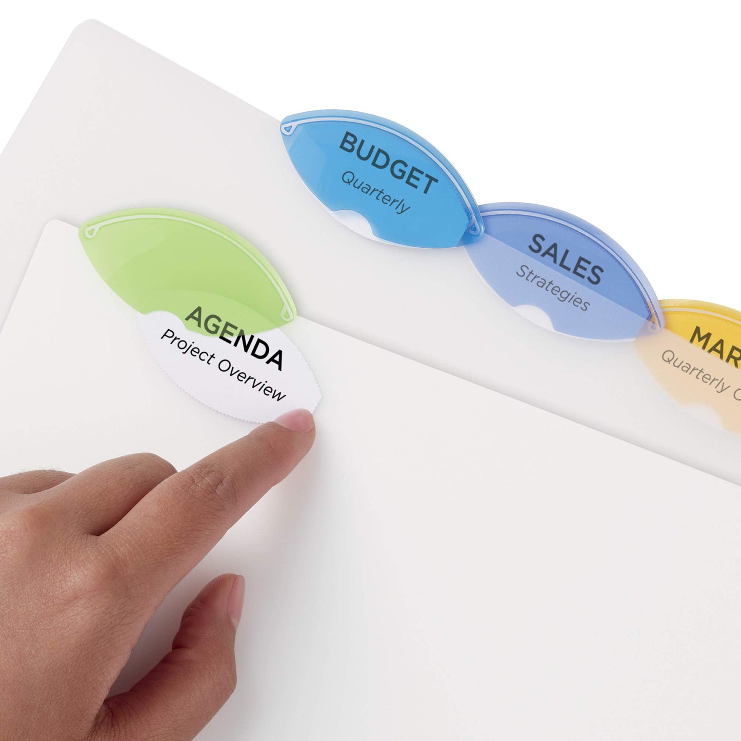 Avery 11200 Insertable Style Edge Tab Plastic Dividers, 5-Tab, Letter