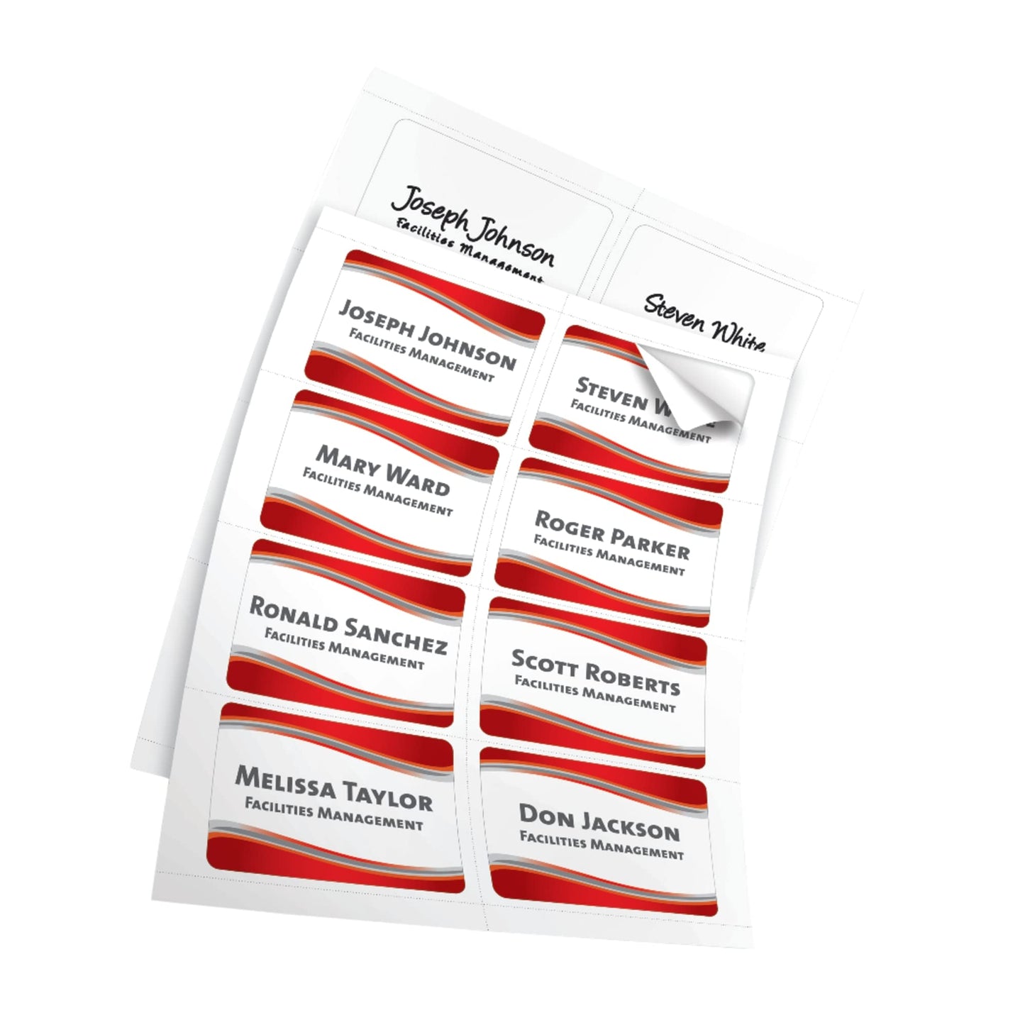 Office Depot Name Badge Labels, 2 1/3in. x 3 3/8in., White, Pack of 160, OD98843
