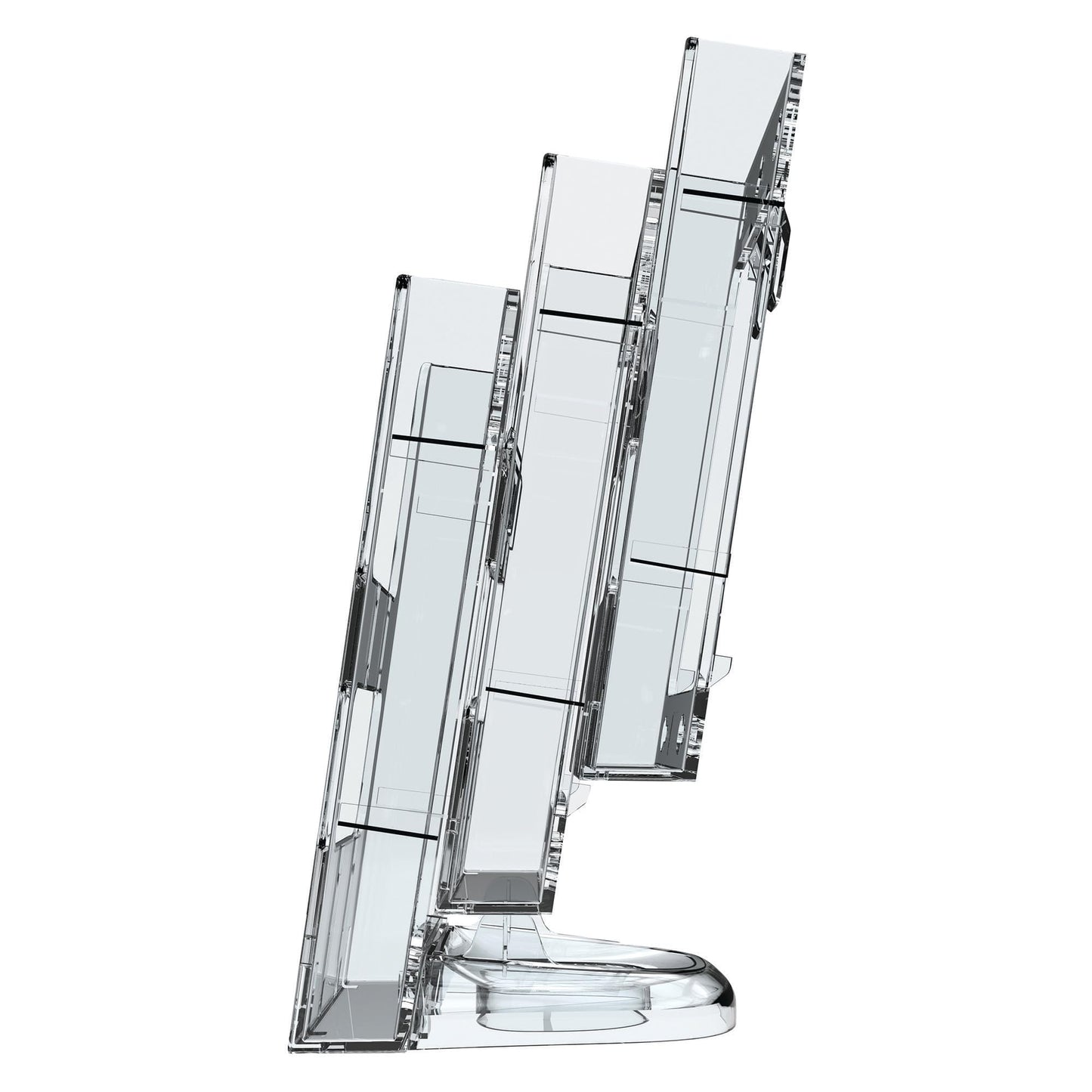 Deflecto� Lit Loc� Base/Wall Support, 4"W x 3 5/8"D x 1 3/8"H, Clear