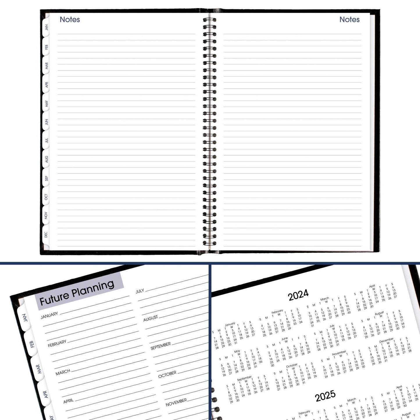 AT-A-GLANCE 2025 Planner, Monthly, 8" x 11-3/4", Large, Hardcover, DayMinder, Black (G470H0025)