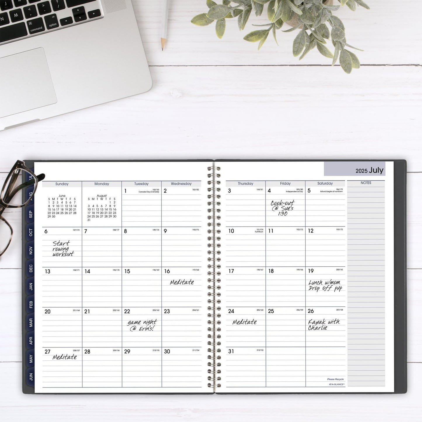 AT-A-GLANCE Planner 2024-2025 Academic, Weekly & Monthly Appointment Book, 8-1/2" x 11", Large, DayMinder, Charcoal (AYC52045)