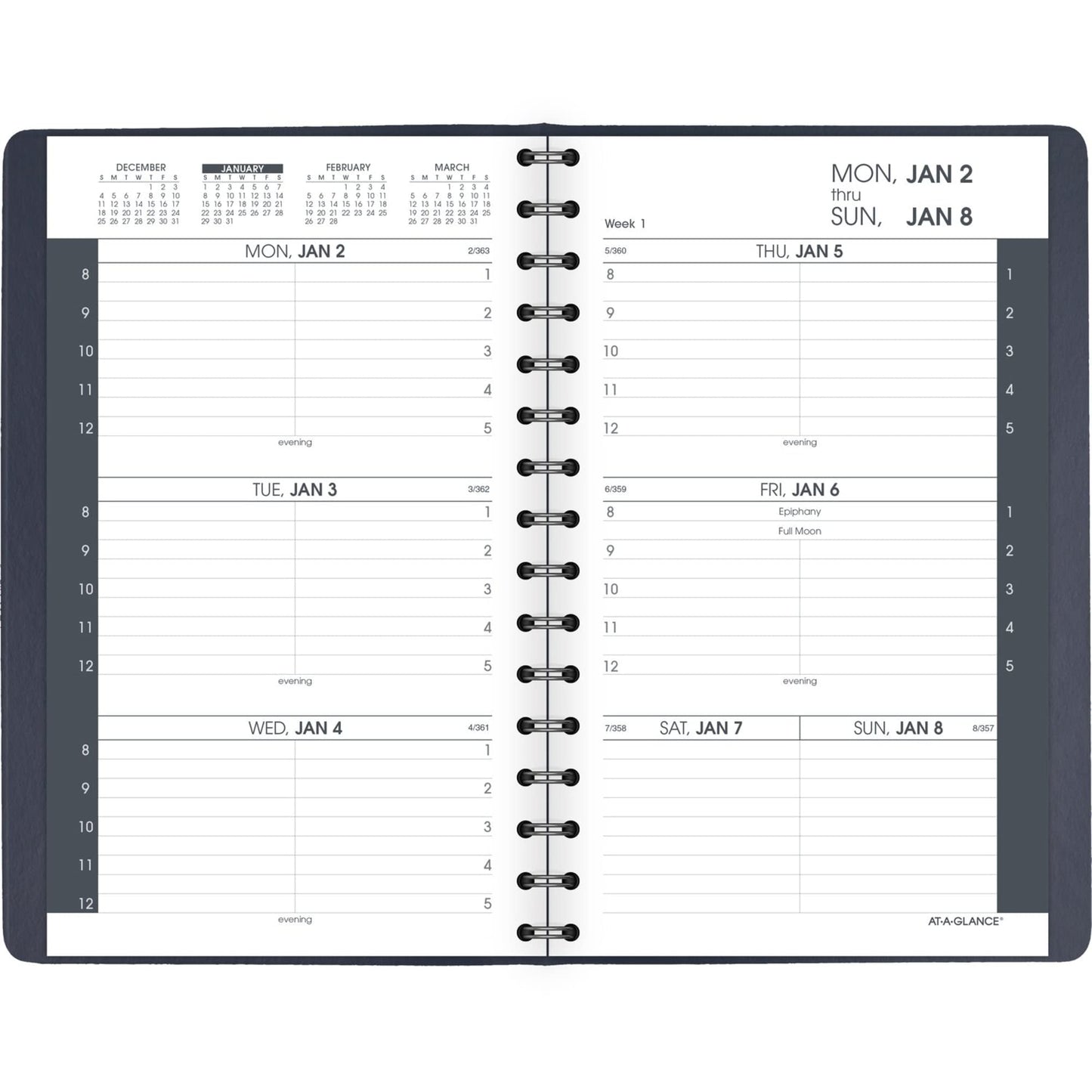 AT-A-GLANCE 2023 RY Weekly Appointment Book Planner, Navy, Small, 5" x 8"