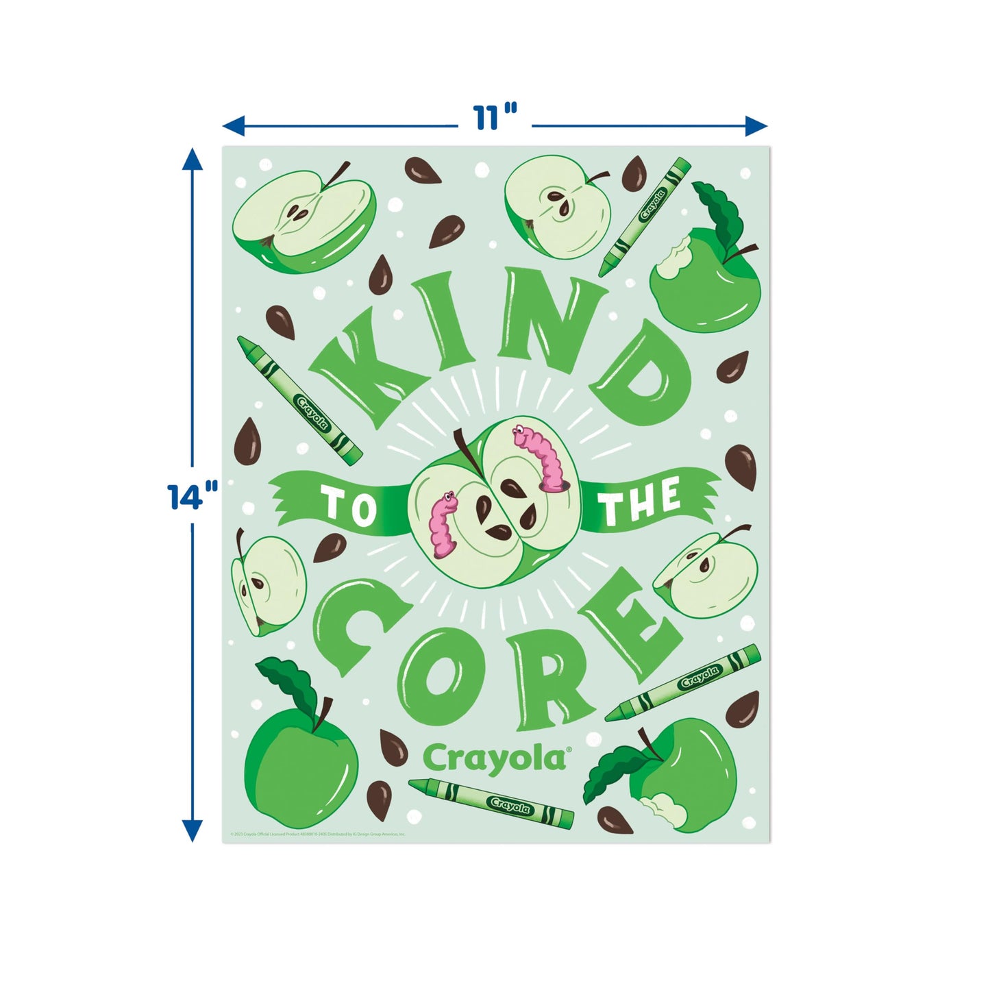 Eureka Crayola Colors of Kindness Mini Classroom Poster Set for Teachers, 11" x 14", 8 Pieces