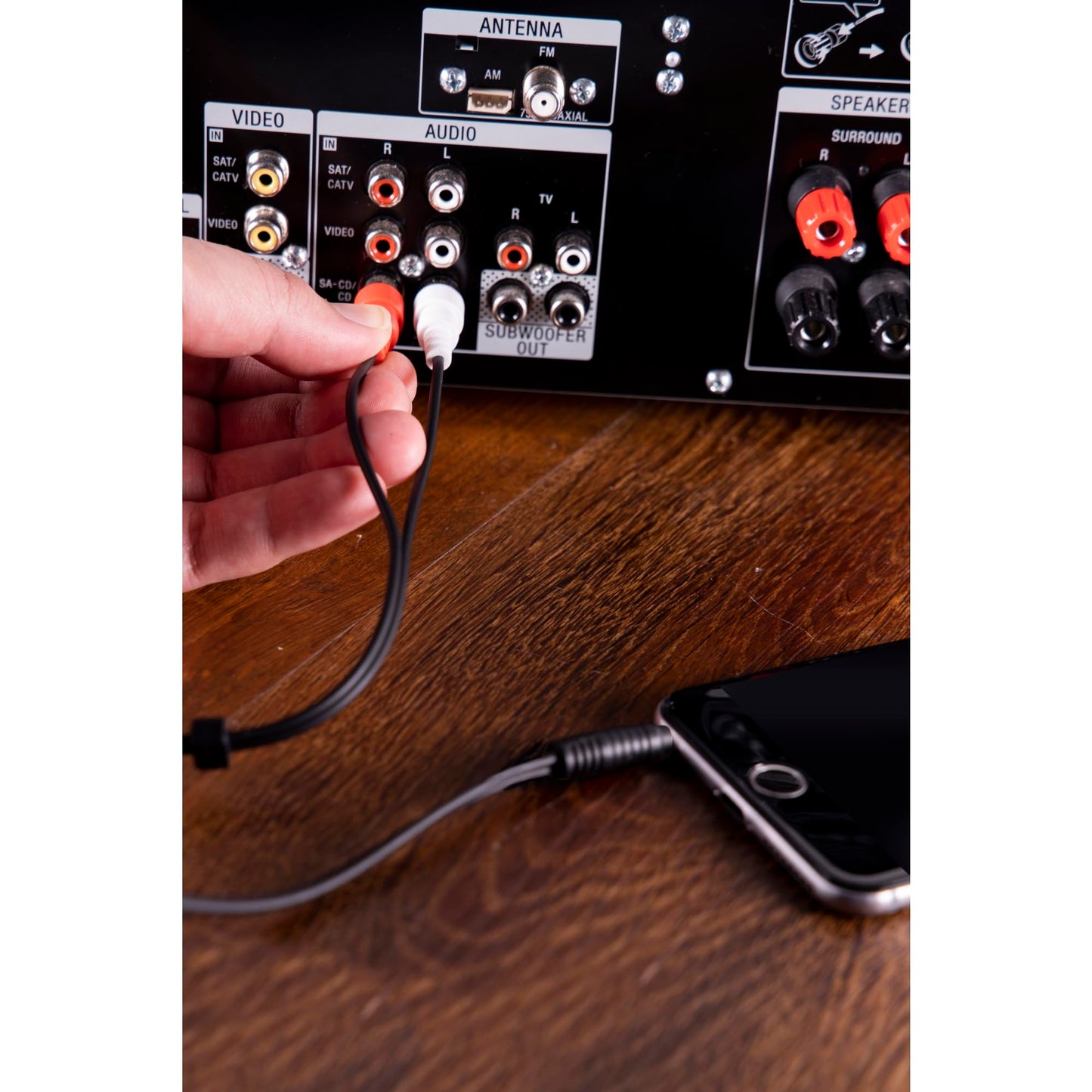 Ativa� Audio Y Adapter Splitter, 3.5mm to RCA, 6�, Black, 26916