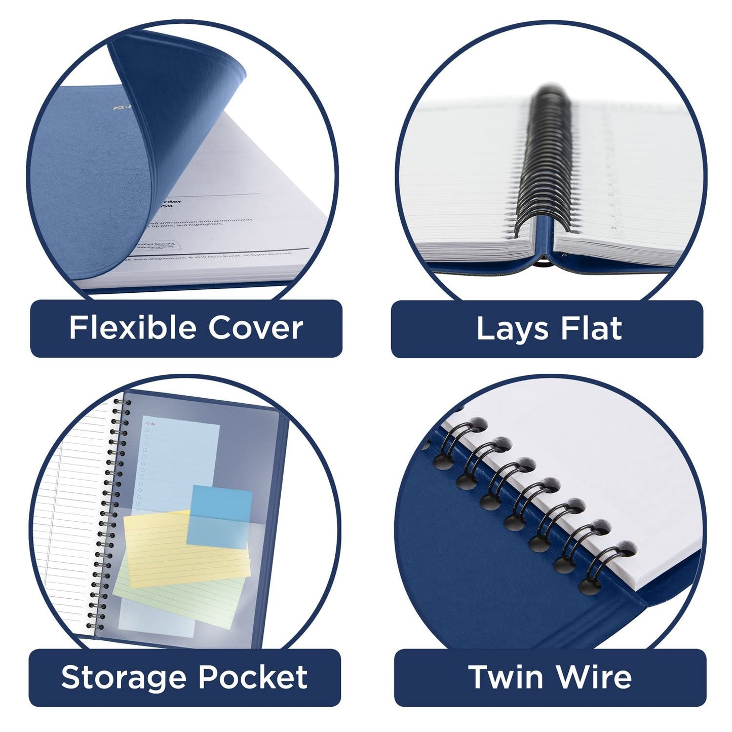 AT-A-GLANCE 2024 Weekly Appointment Book Planner, 5" x 8", Small, Fashion, Blue (701082024)