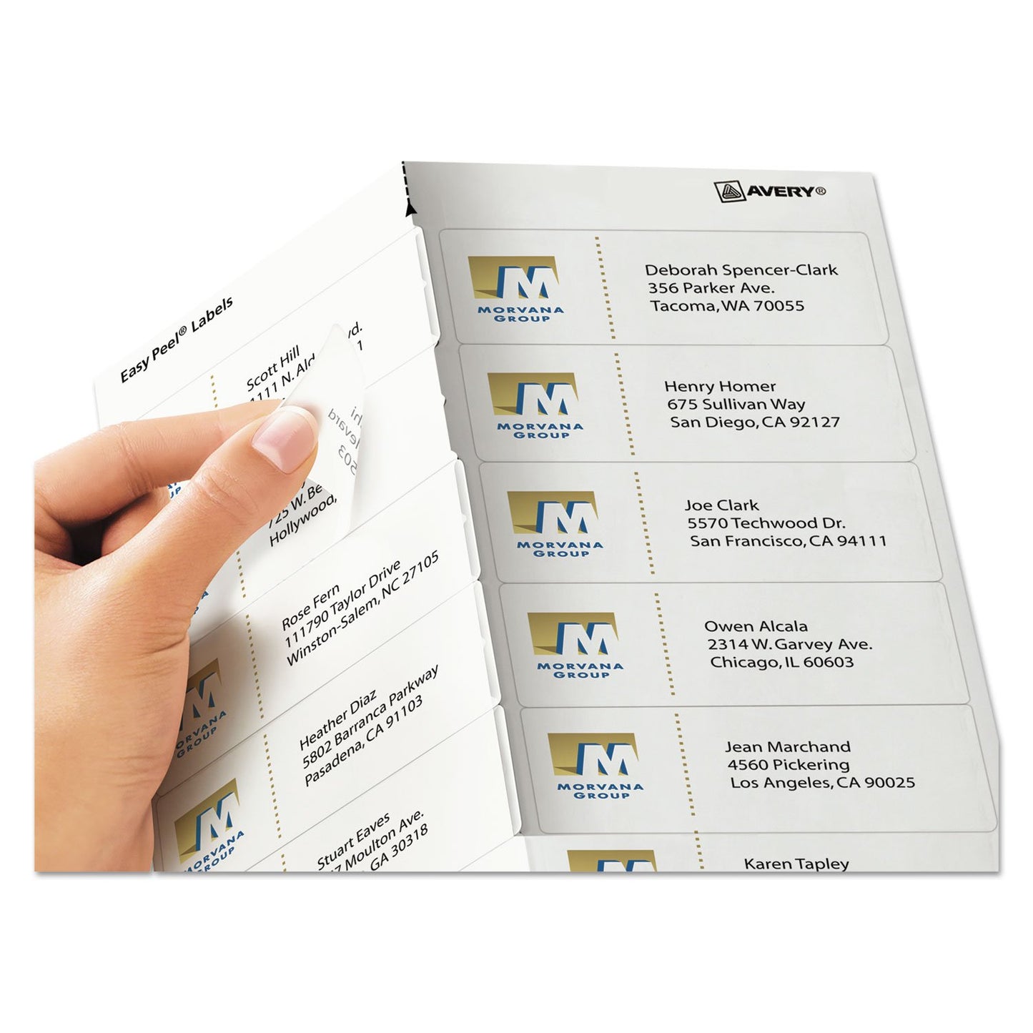 Avery Printable Address Labels with Sure Feed, 1-1/3" x 4", Matte Clear, 140 Blank Mailing Labels (18662)