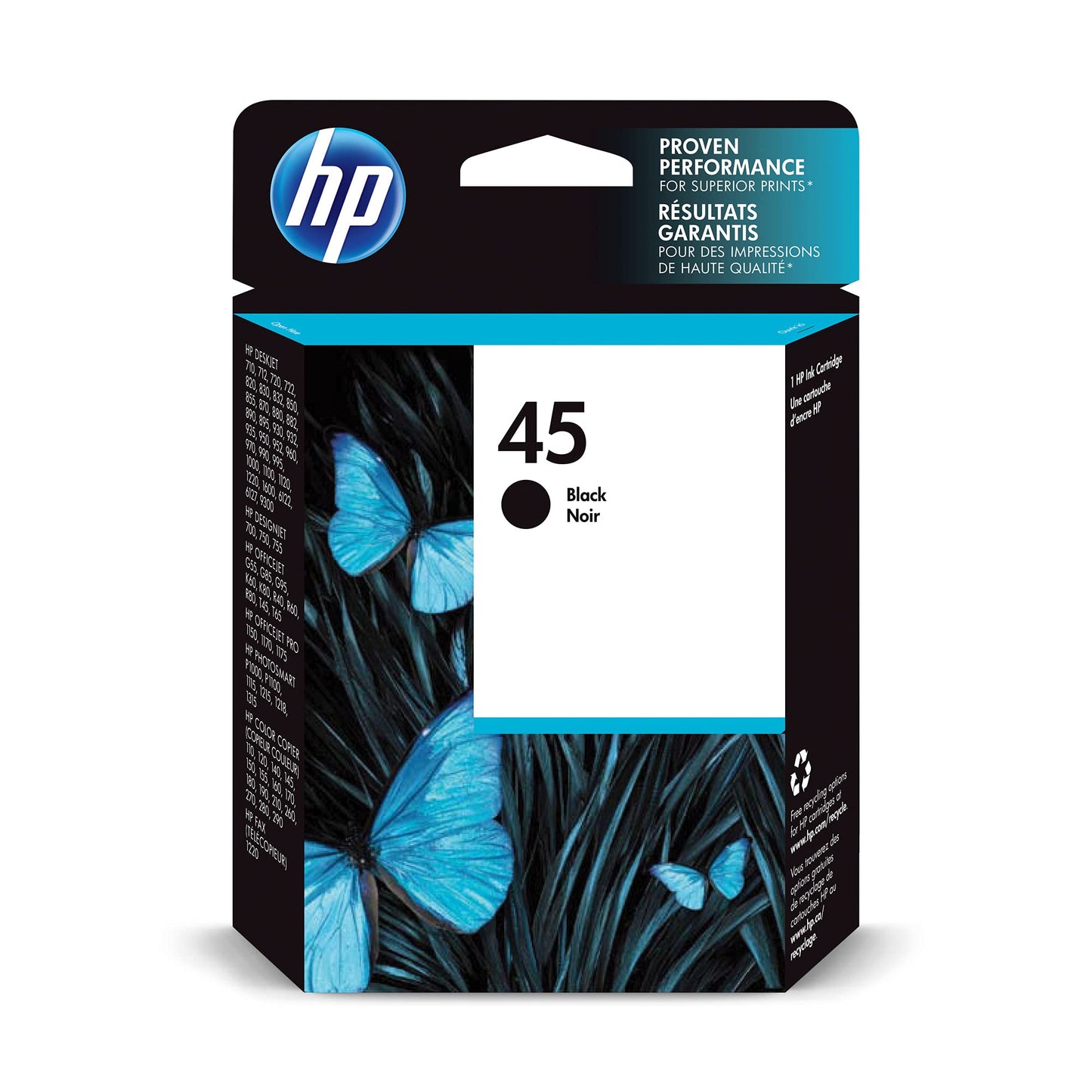 HP Original HP 45 Black Ink Cartridge |51645A -exp 09/2010