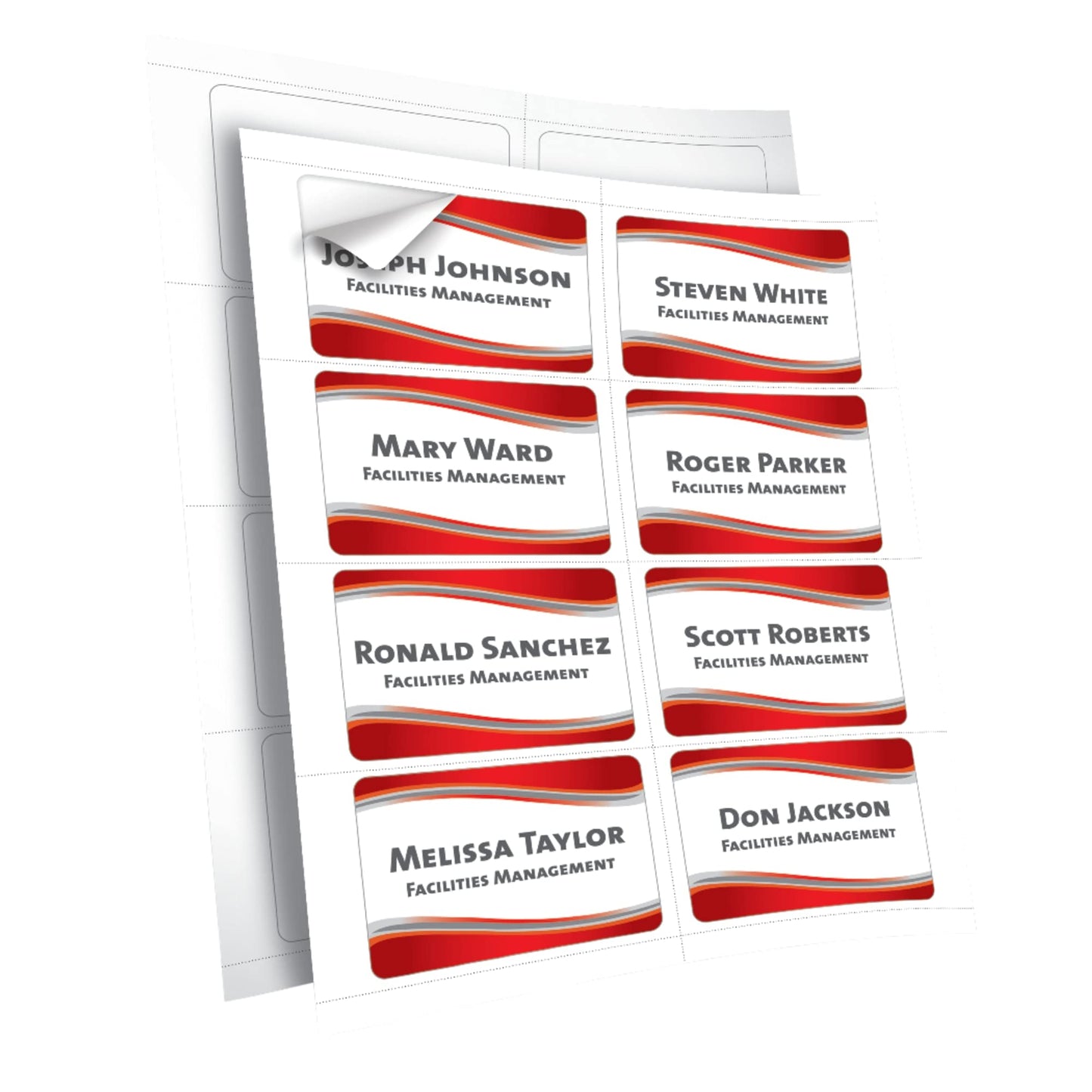 Office Depot Name Badge Labels, 2 1/3in. x 3 3/8in., White, Pack of 160, OD98843
