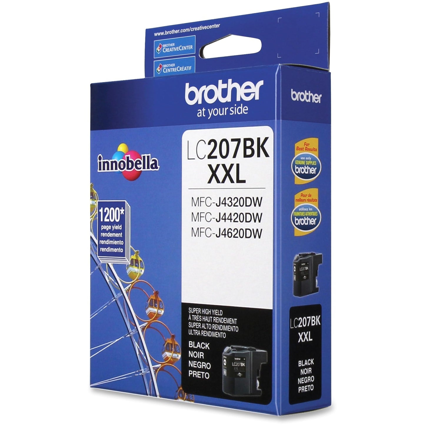 Brother Printer LC207BK Super High Yield Ink Cartridge, Black
